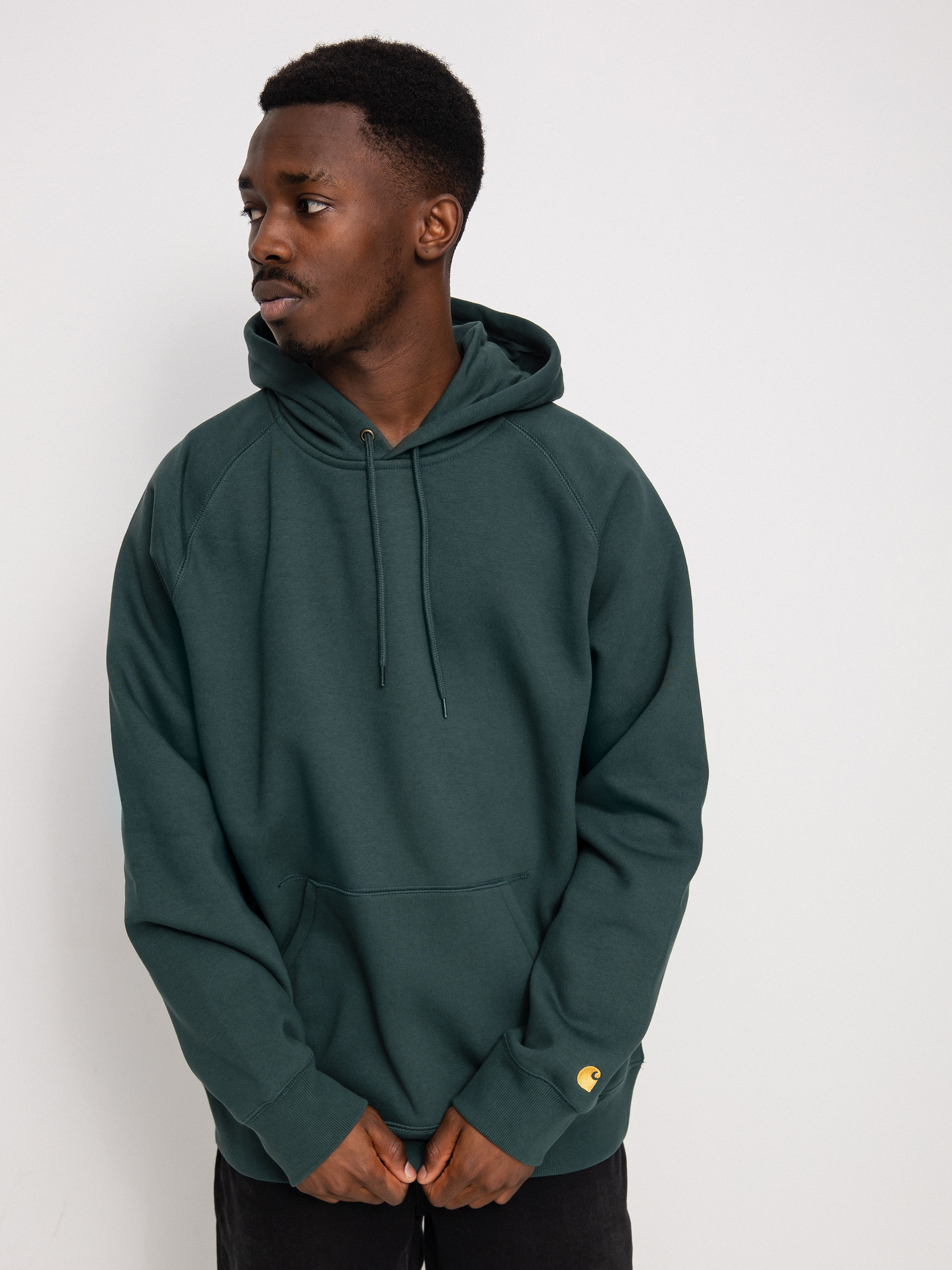 Green and clearance gold champion hoodie