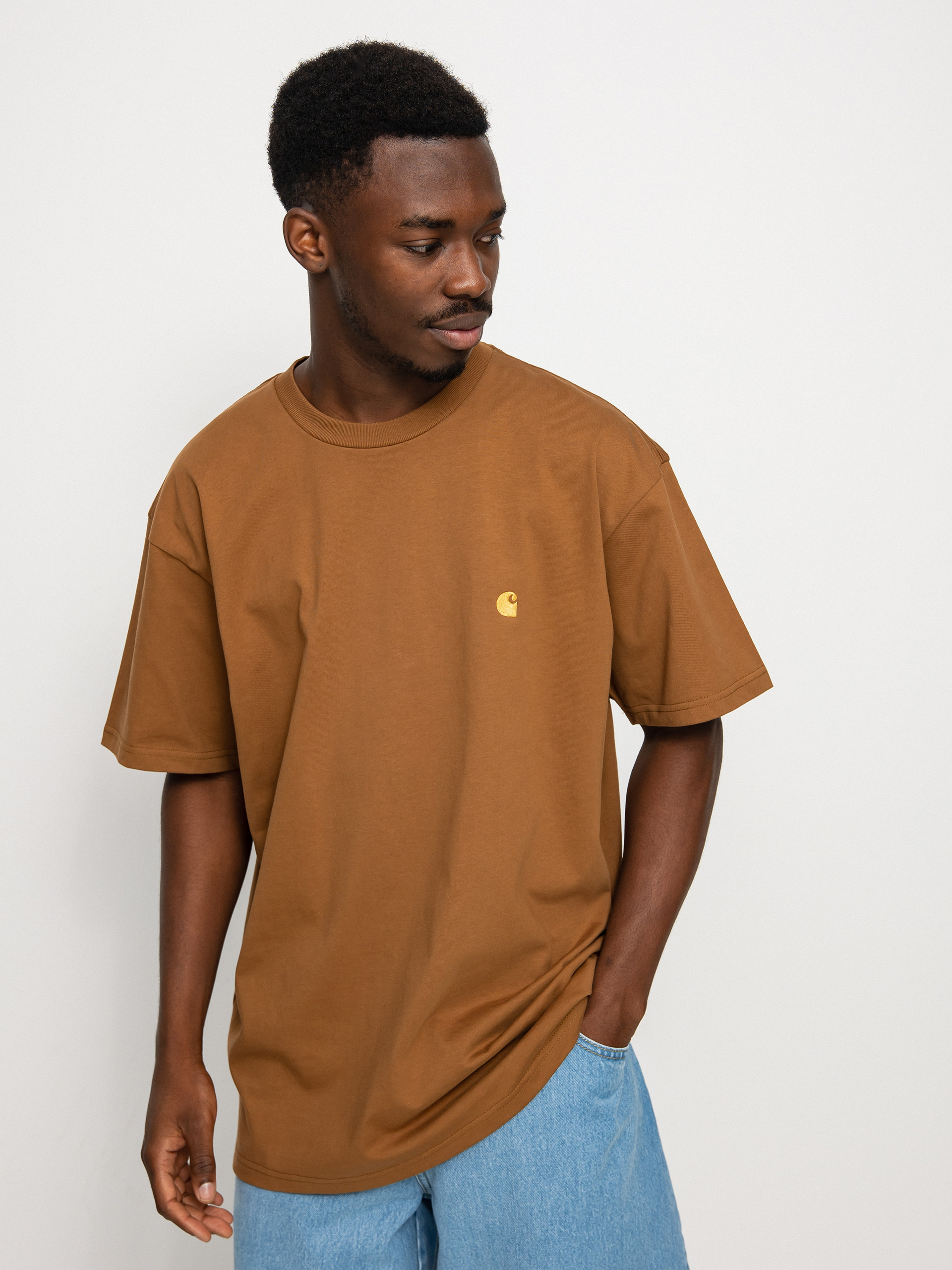 Carhartt WIP Chase T-Shirt (hamilton brown/gold)