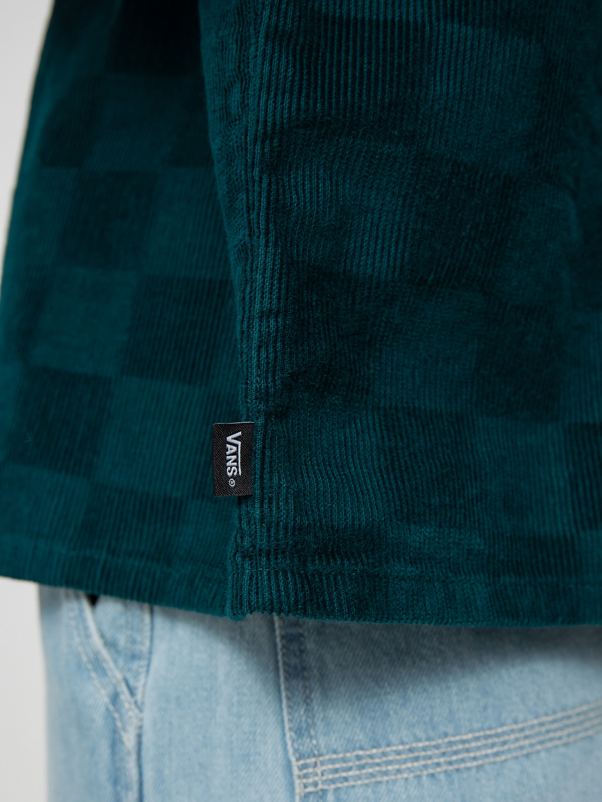 Vans Check It Out Shacket Shirt Wmn (checkerboard cord deep teal)