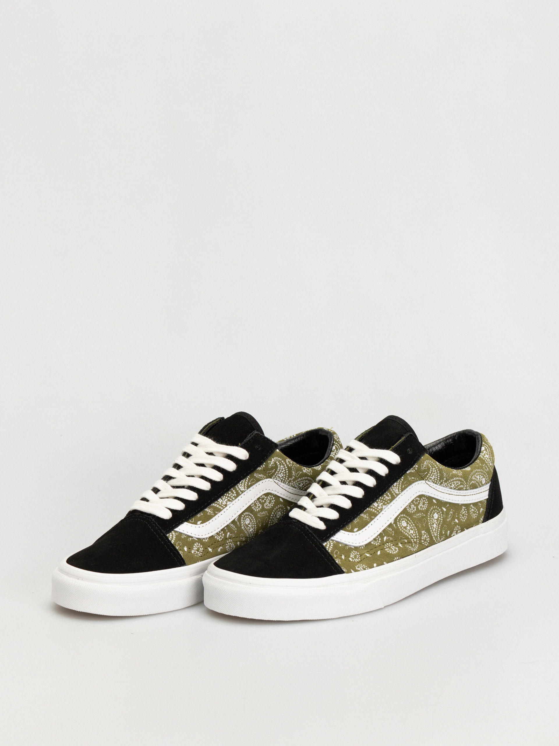 Vans Old Skool Shoes (paisley suede black/olive)