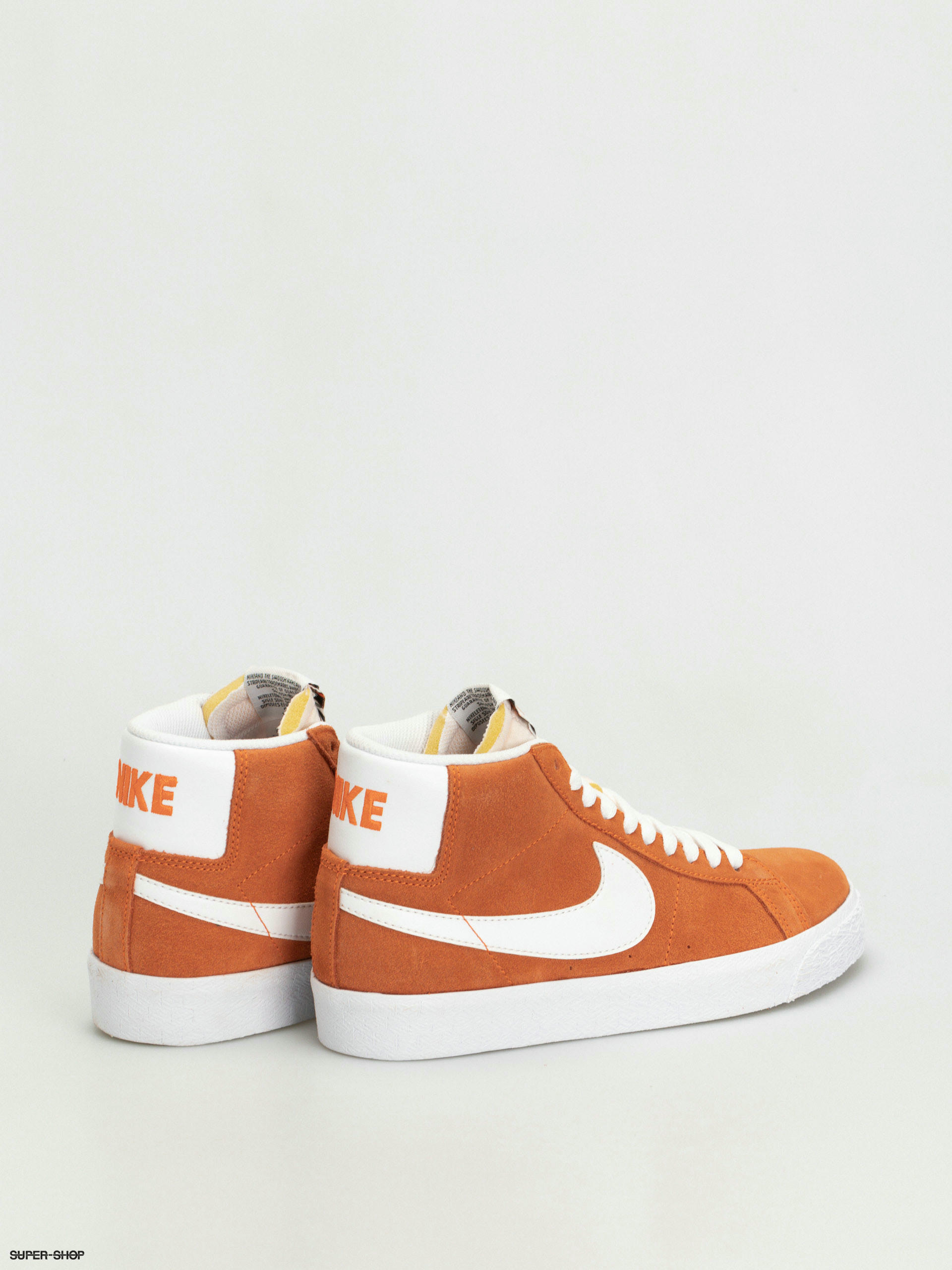 nike blazer white orange