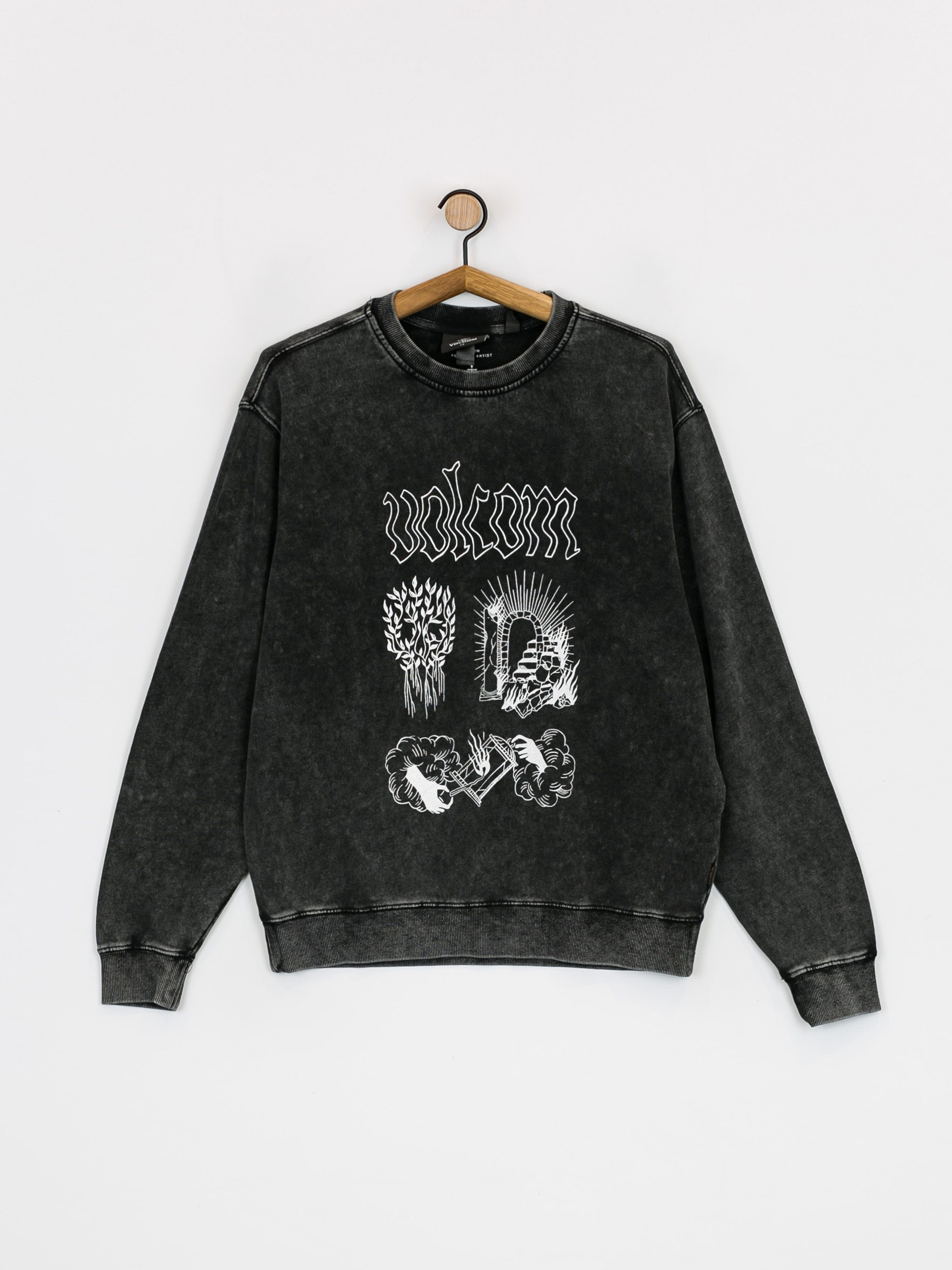 Volcom Fa Vaderetro Crew Sweatshirt (black)