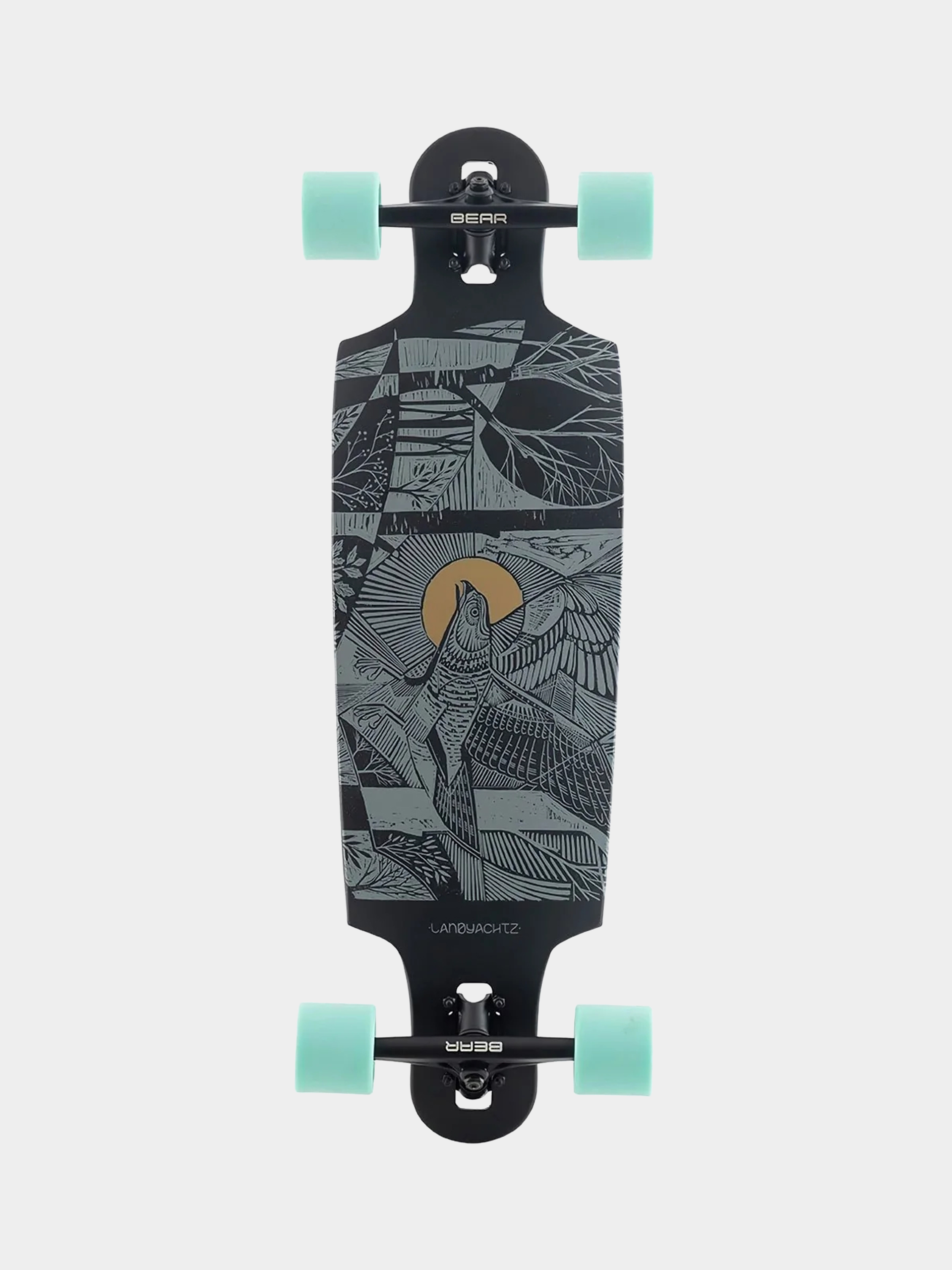 Landyachtz Drop Cat 33 Longboard - black, grey (seeker black)