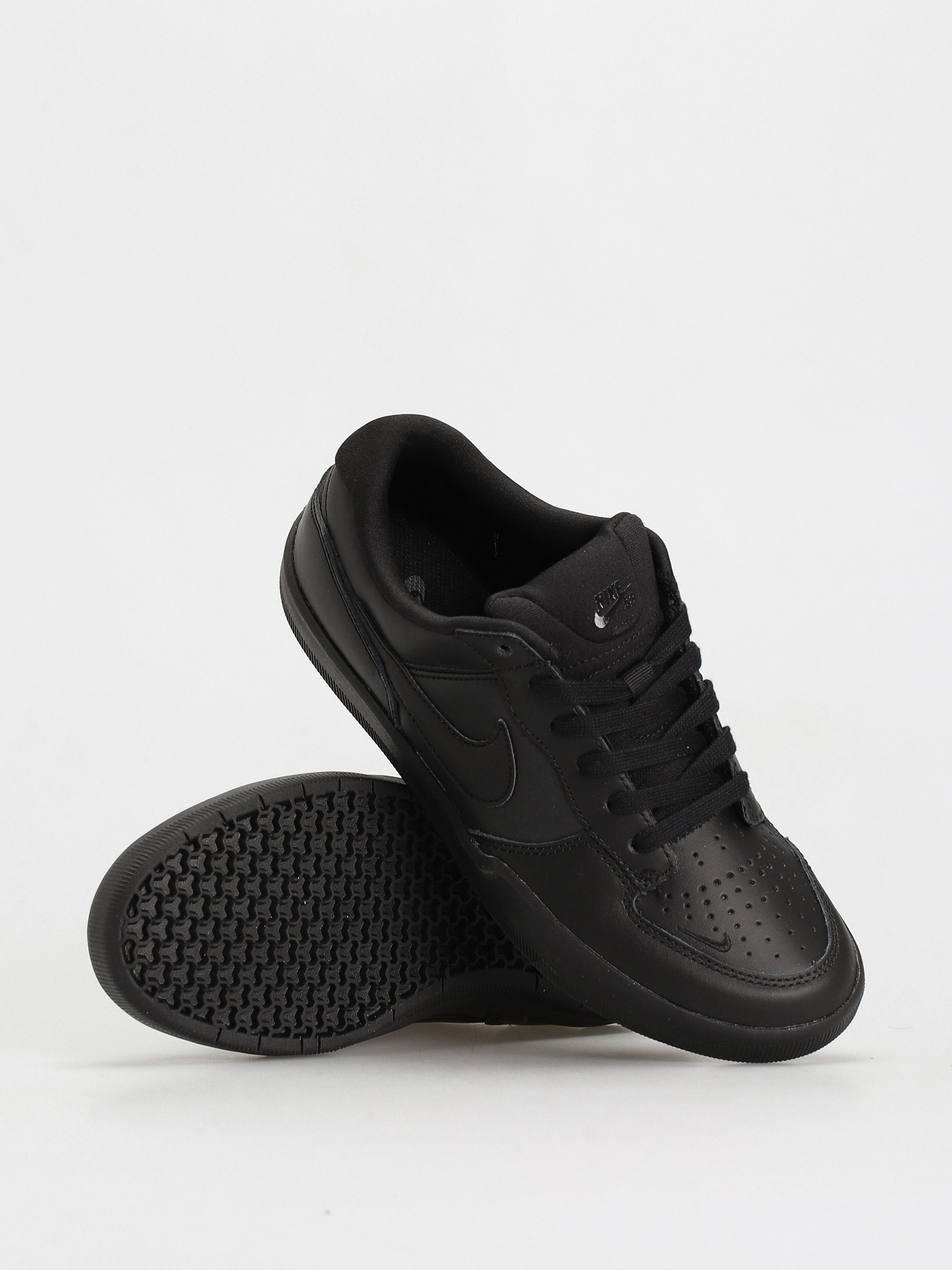 Nike SB Force 58 Premium Leather Shoes (black/black black black)
