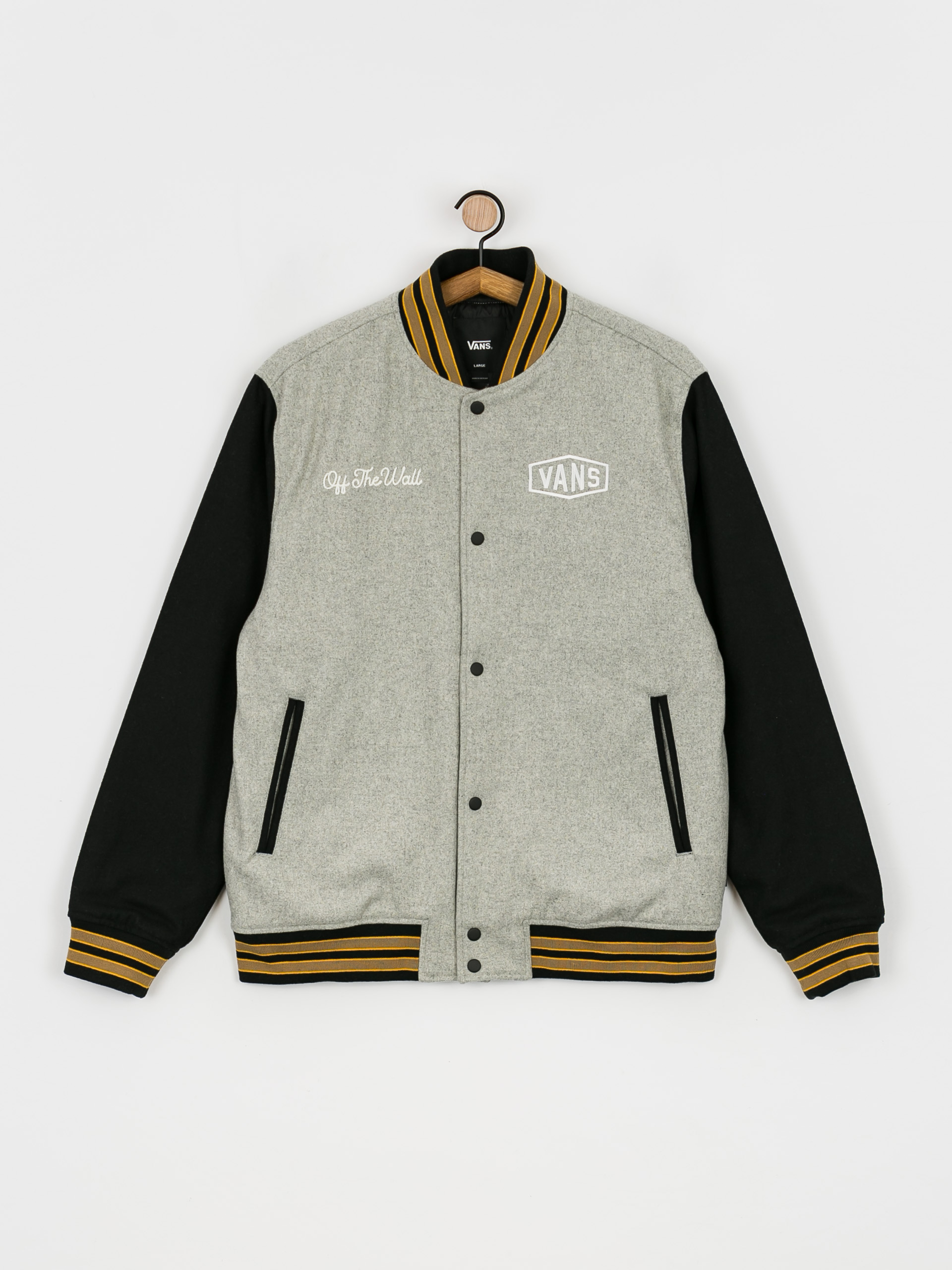 Vans Checkerboard Research Varsity Jacket (checkerboard research charcoal heather/b)