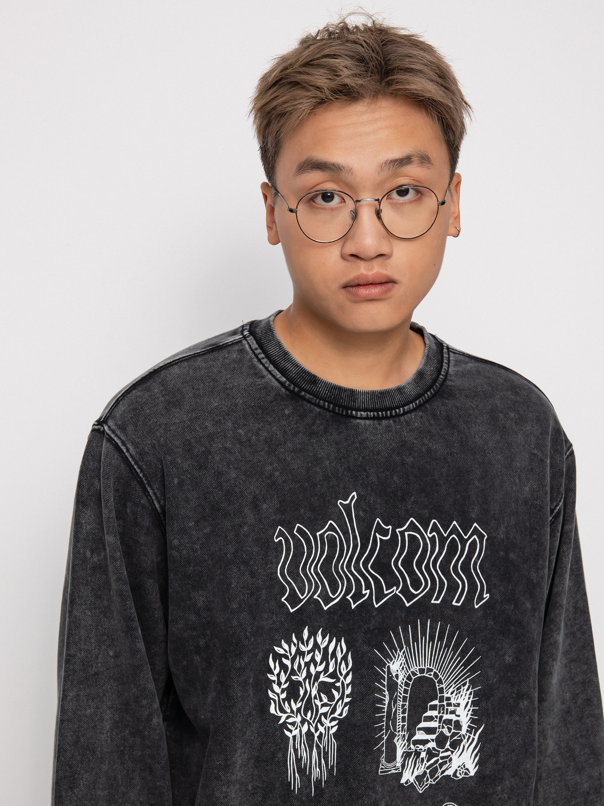 Volcom Fa Vaderetro Crew Sweatshirt (black)