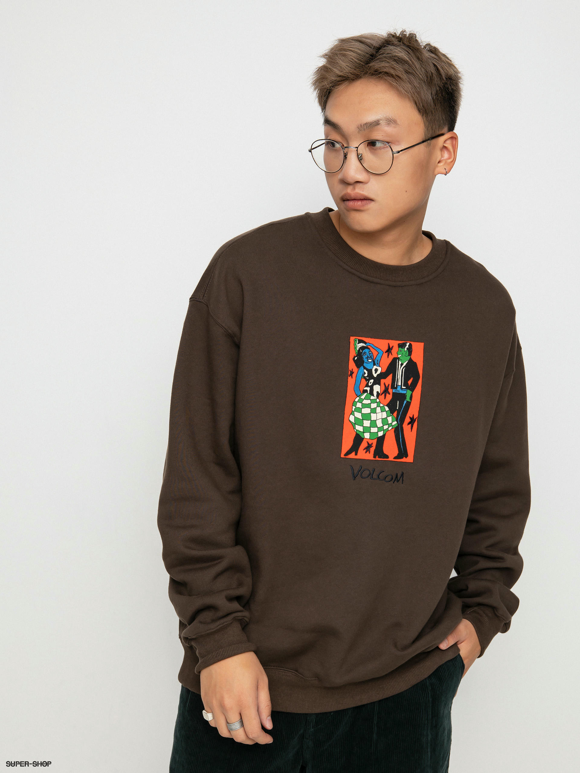 Volcom Fa Bob Mollema Crew Sweatshirt (dark brown)