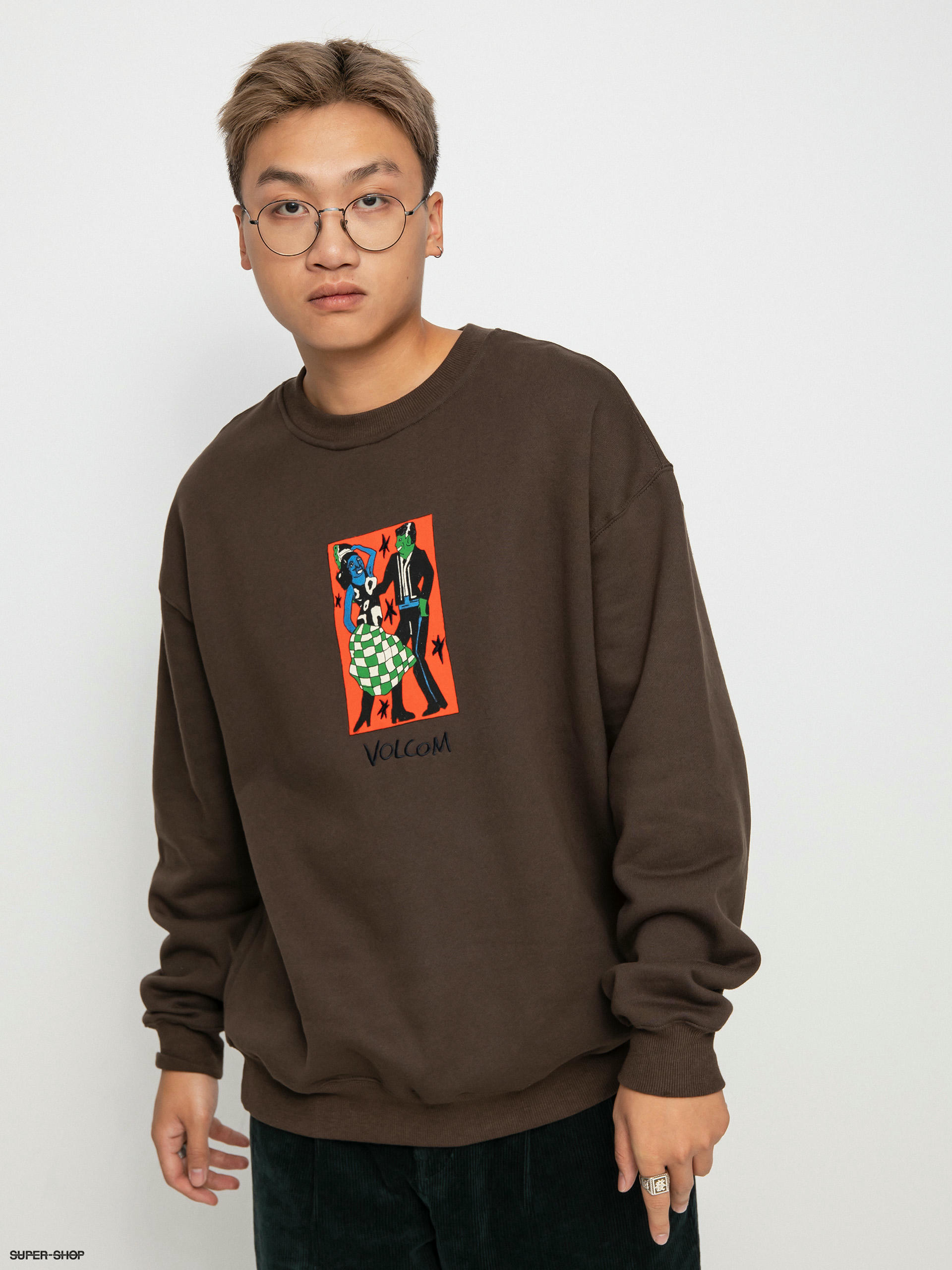 Volcom Fa Bob Mollema Crew Sweatshirt (dark brown)