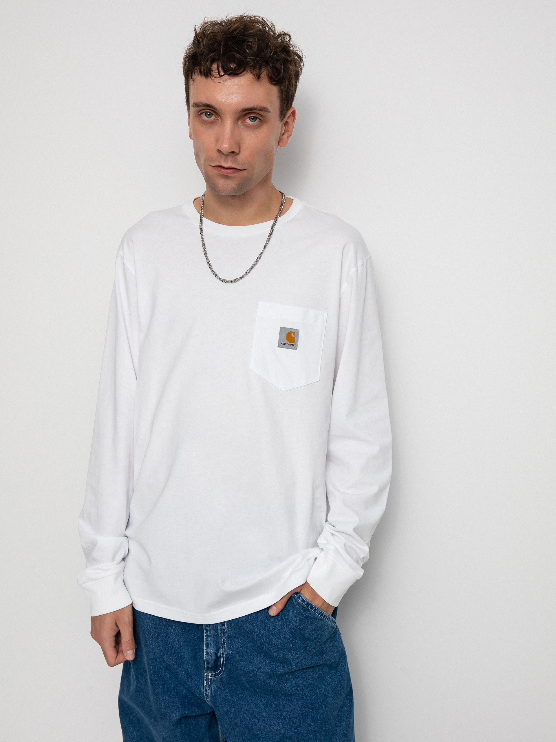 Carhartt WIP Pocket Longsleeve (white)