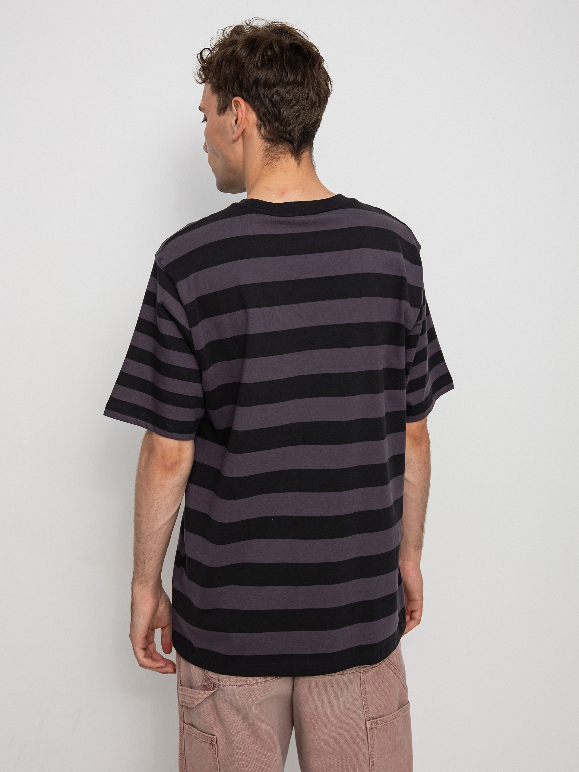 Carhartt WIP Merrick Pocket T-shirt - violet (merrick stripe/soot 