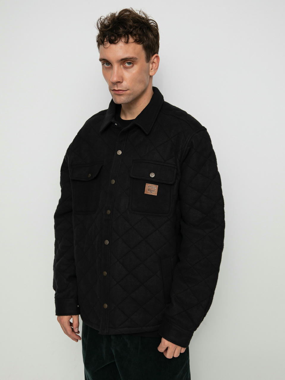 Brixton Coors Cass Quilted Fleece Jacke (black)