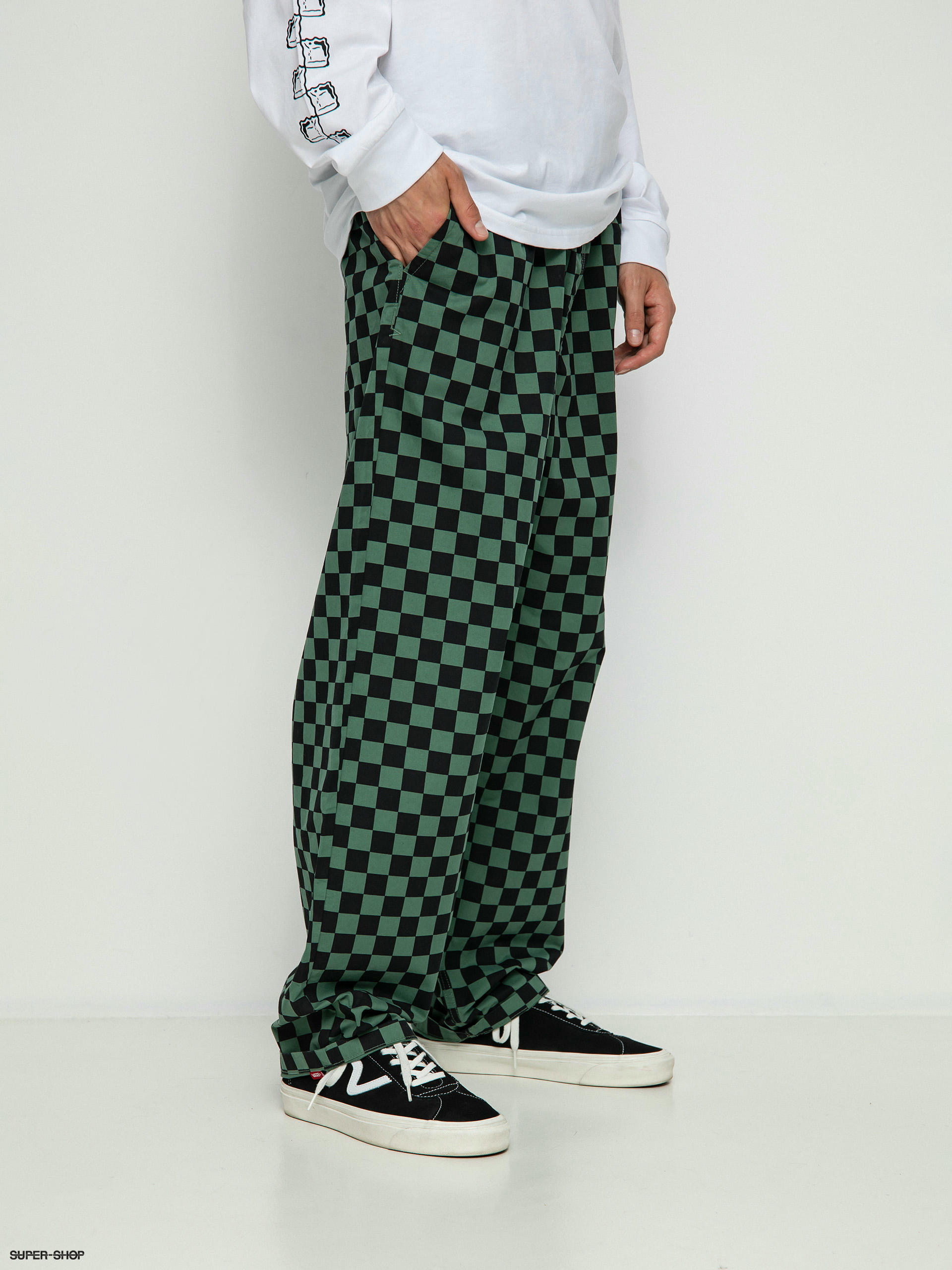  RANGE CARGO BAGGY TAPERED ELASTIC PANT GRAPE LEAF/LODEN  GREEN - men's trousers - VANS - 61.83 € - outdoorové oblečení a vybavení  shop