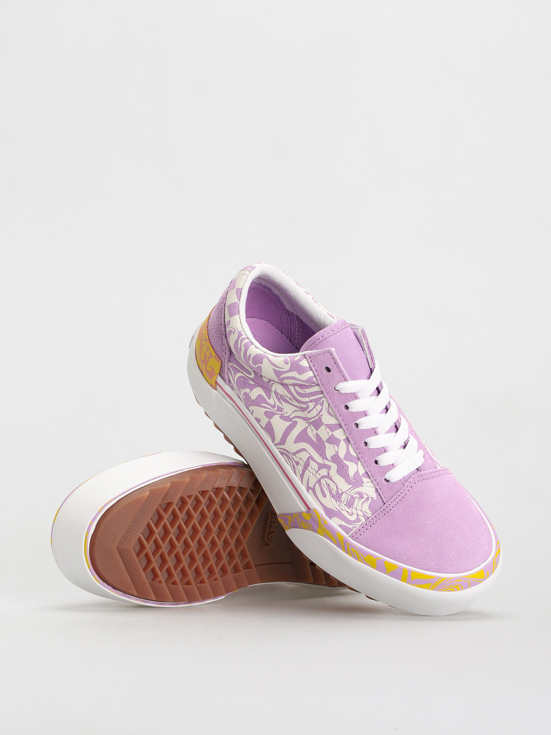 Vans Old Skool Stacked Shoes (wavy daze sheer lilac)