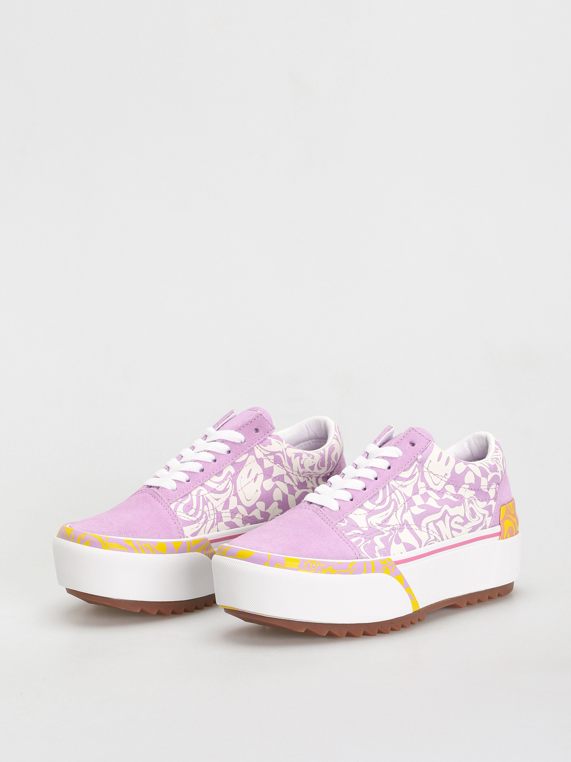 Vans Old Skool Stacked Shoes (wavy daze sheer lilac)