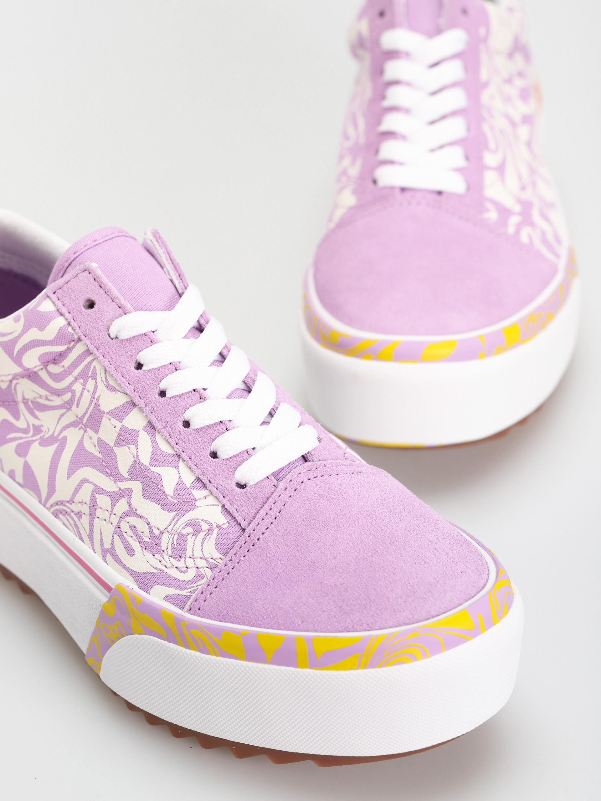 Vans Old Skool Stacked Shoes (wavy daze sheer lilac)