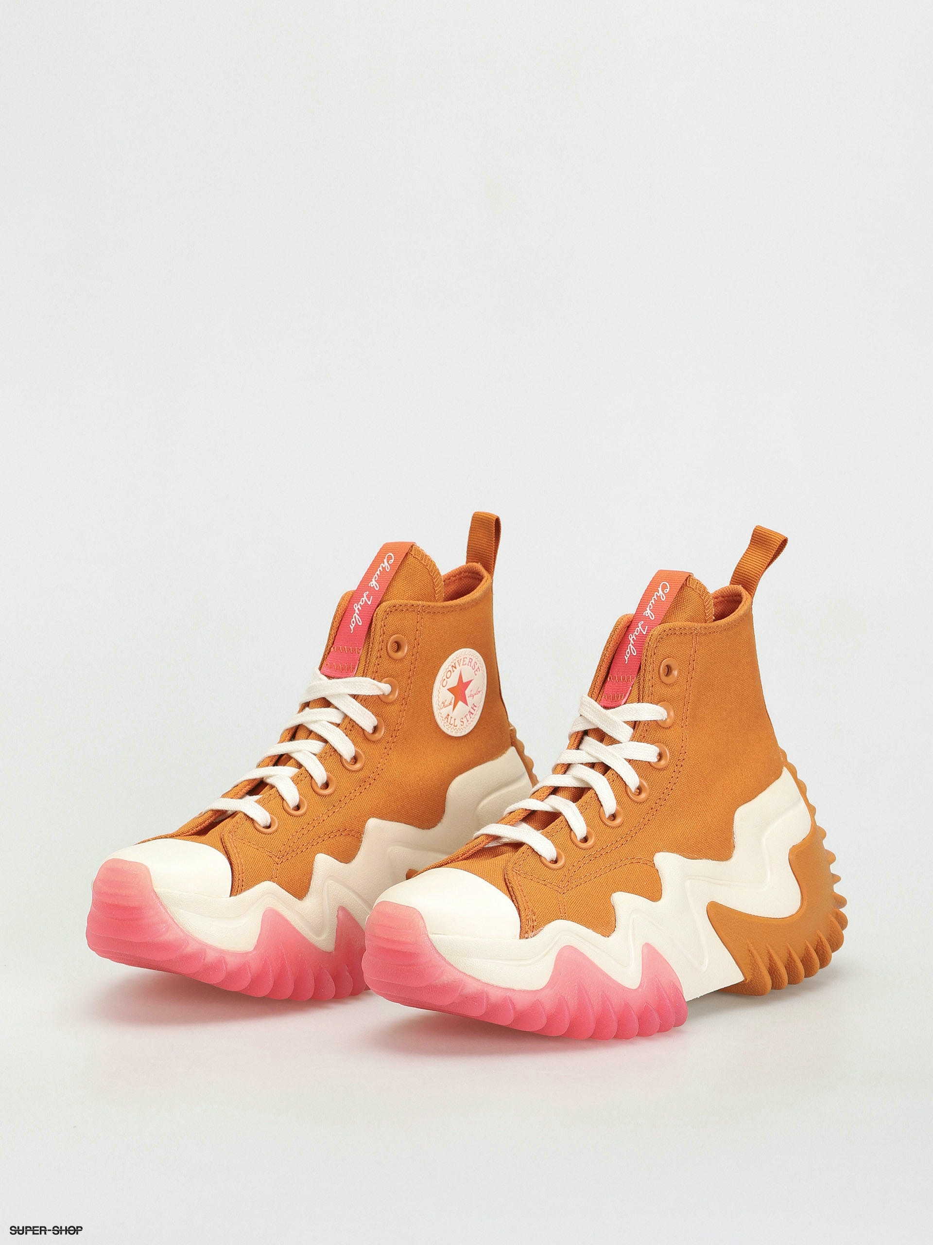 Converse Run Star Motion Hi sneakers in orange and pink