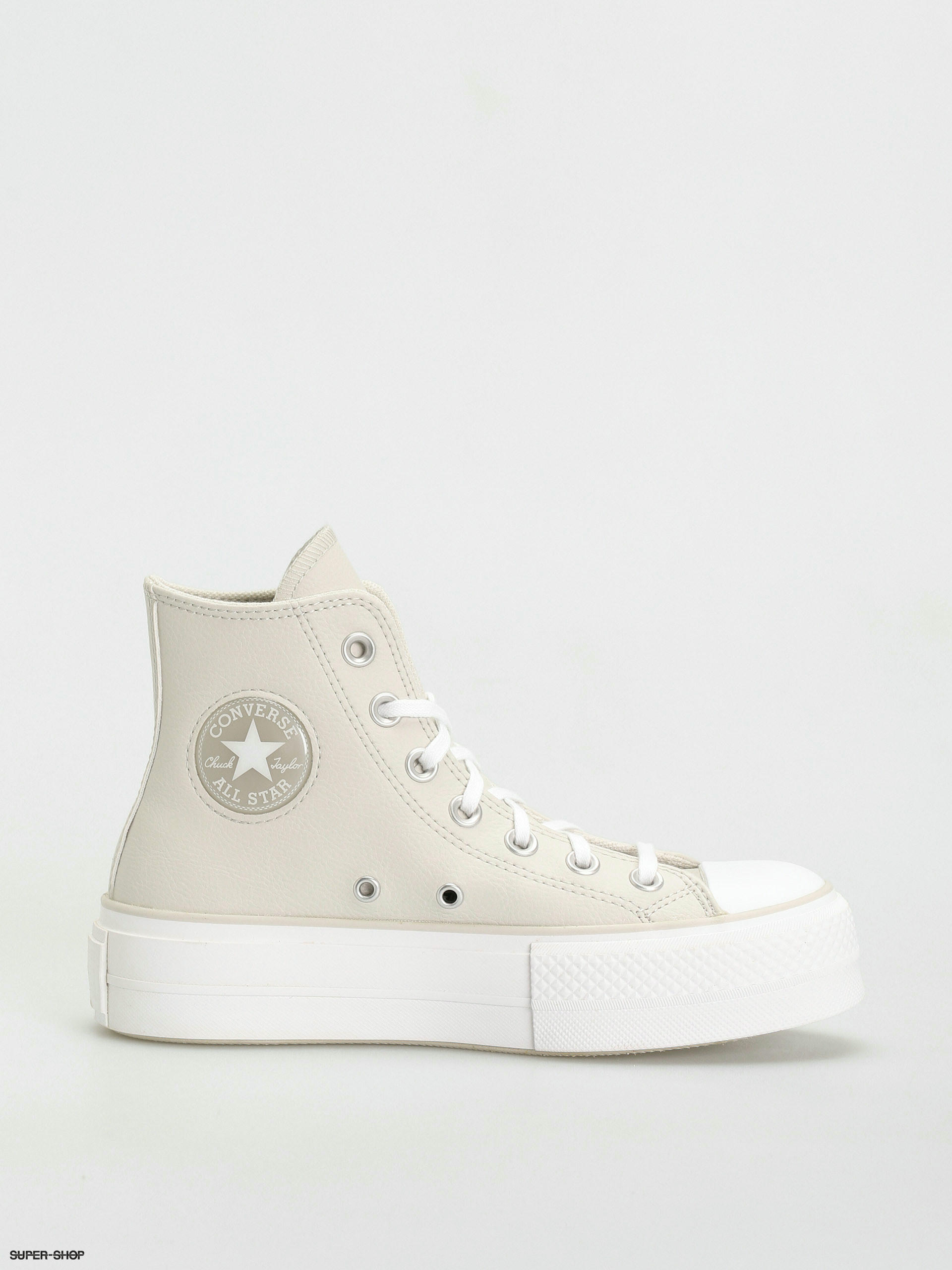 white leather chuck taylor all star lift high sneakers