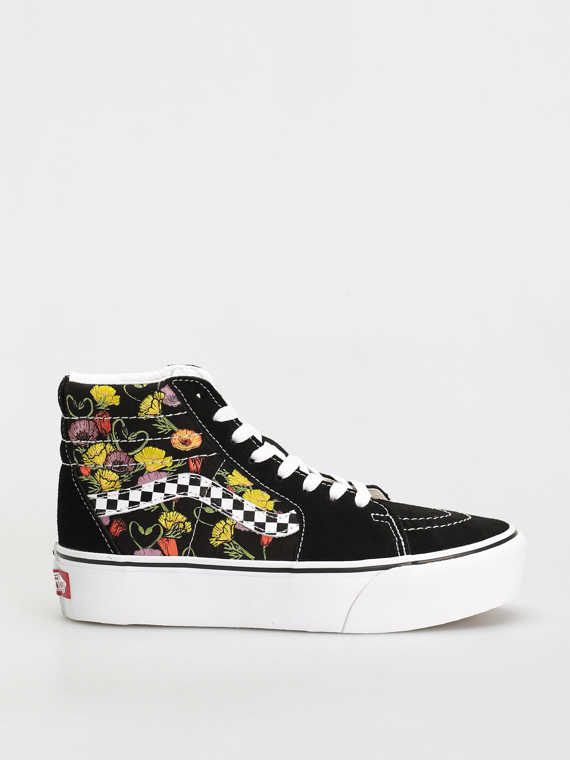 Vans Sk8 Hi Platform 2.0 Shoes (poppy checkerboard black/multi)