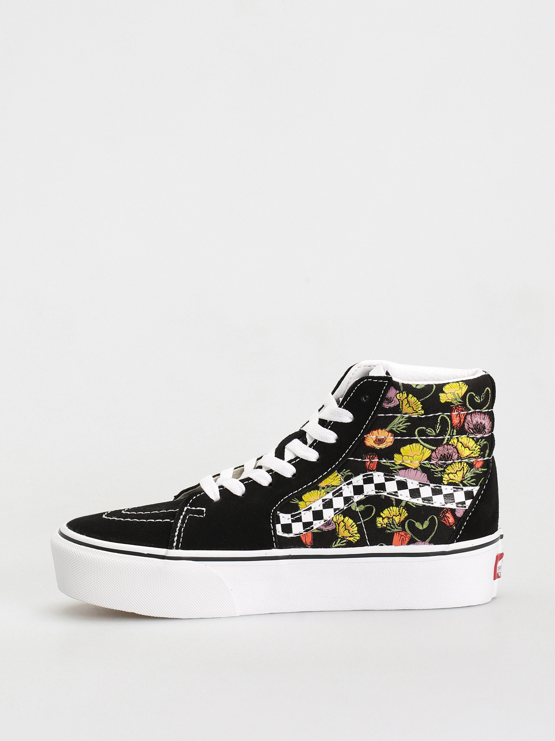 Vans Sk8 Hi Platform 2.0 Shoes (poppy checkerboard black/multi)