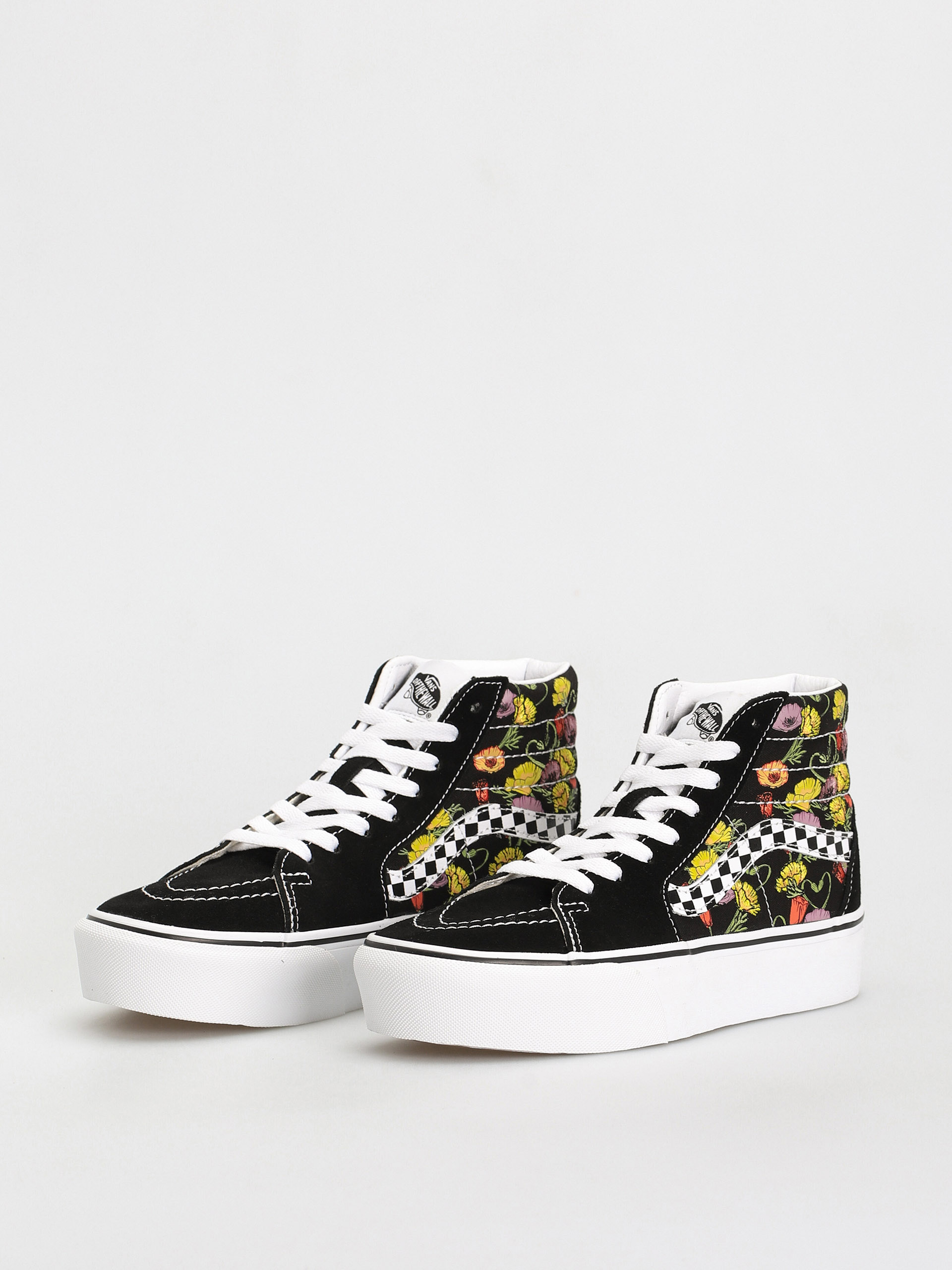 Vans Sk8 Hi Platform 2.0 Shoes (poppy checkerboard black/multi)