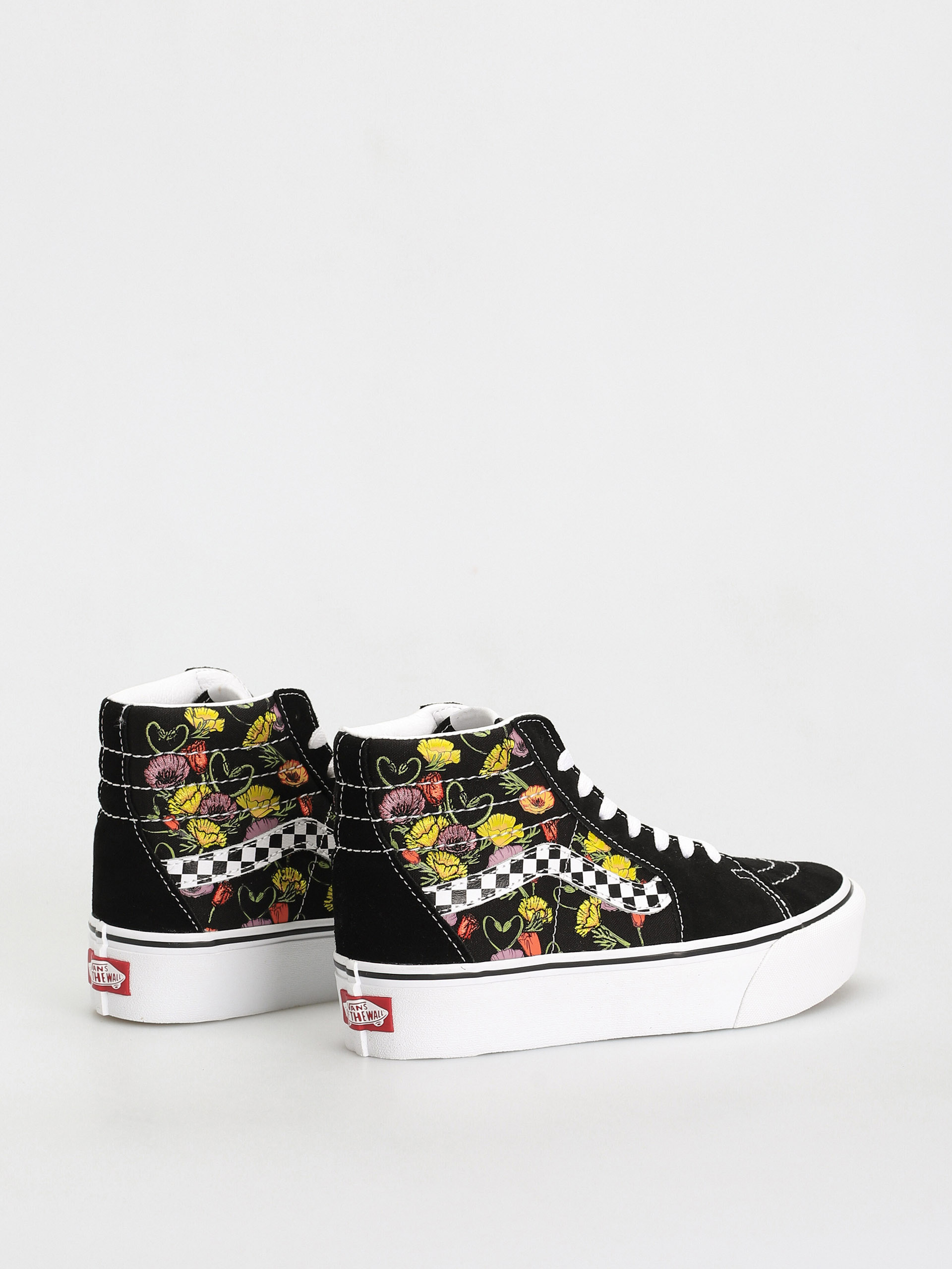 Vans Sk8 Hi Platform 2.0 Shoes (poppy checkerboard black/multi)