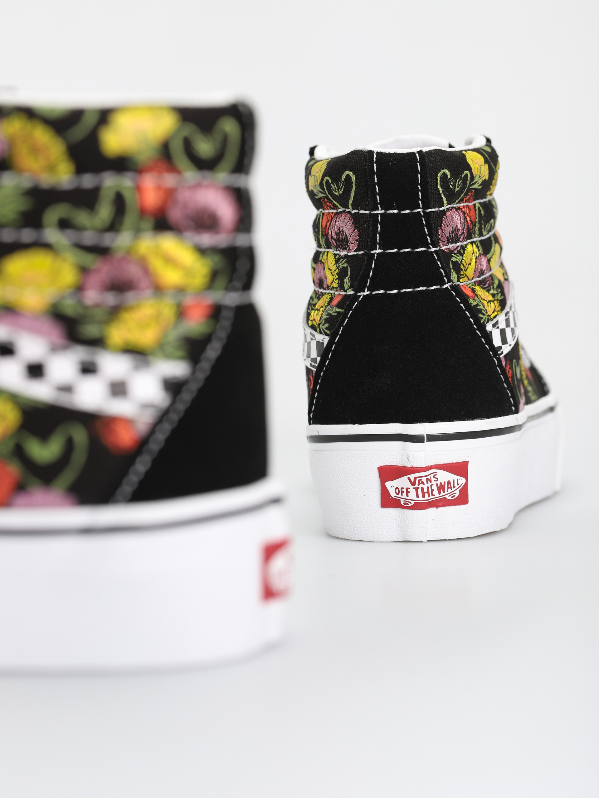 Vans Sk8 Hi Platform 2.0 Shoes (poppy checkerboard black/multi)