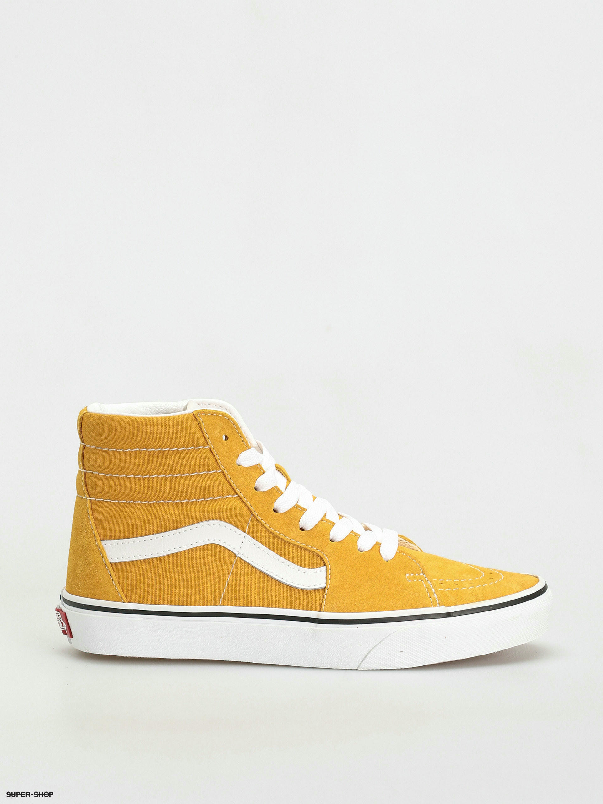 Yellow and white high best sale top vans