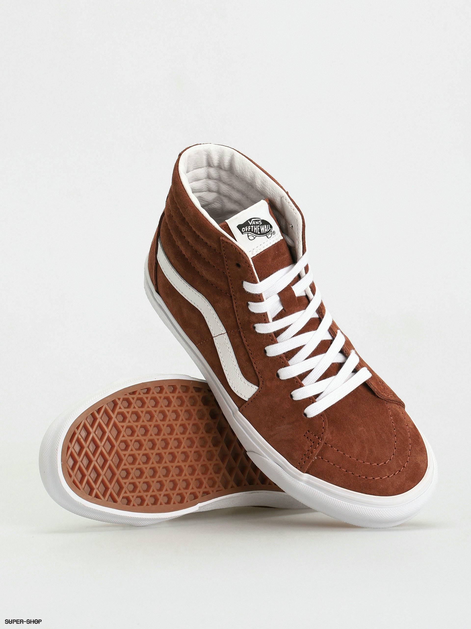 Vans sk8 deals hi leather brown