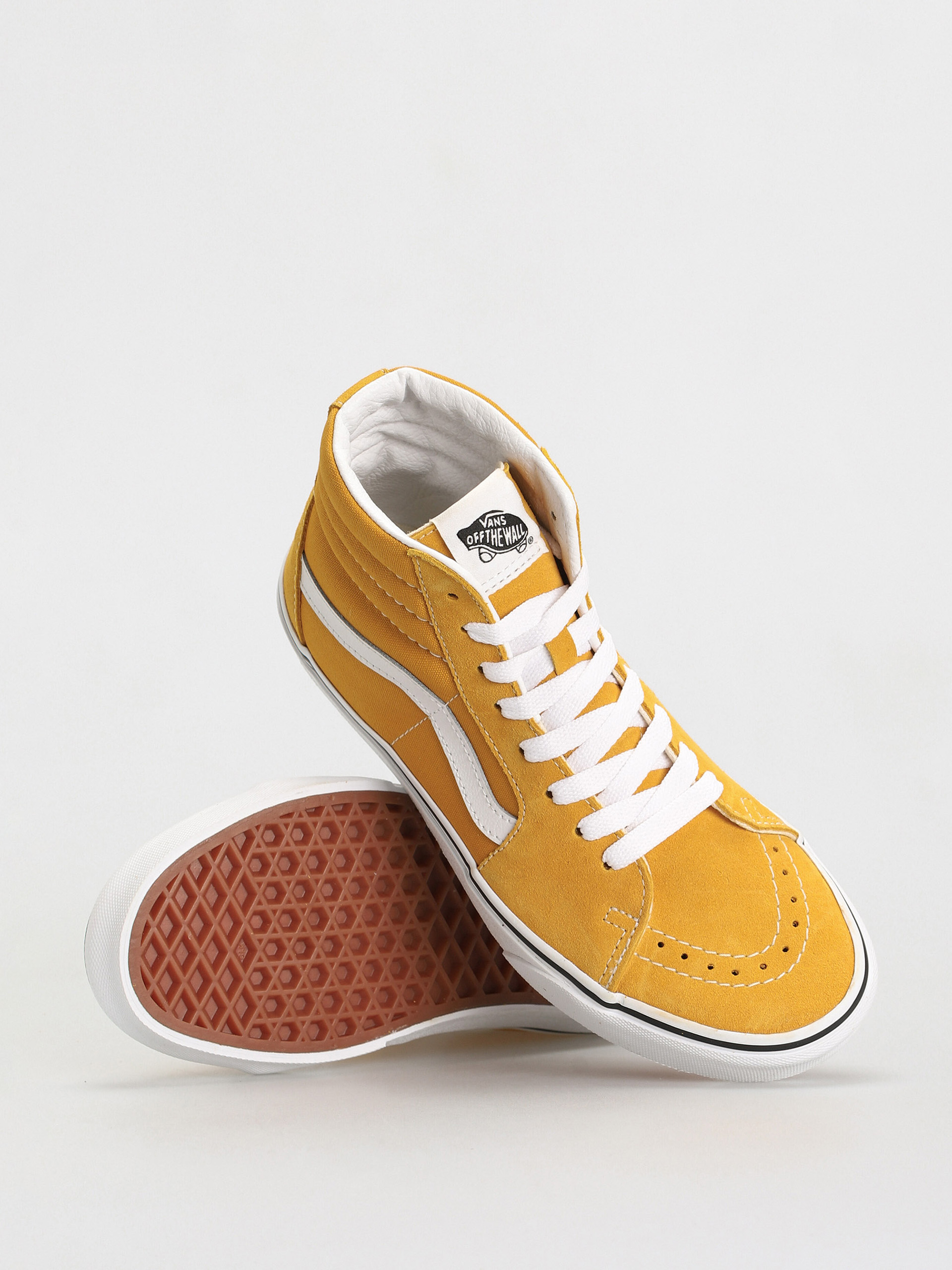 Vans Sk8 Hi Shoes (color theory golden yellow)