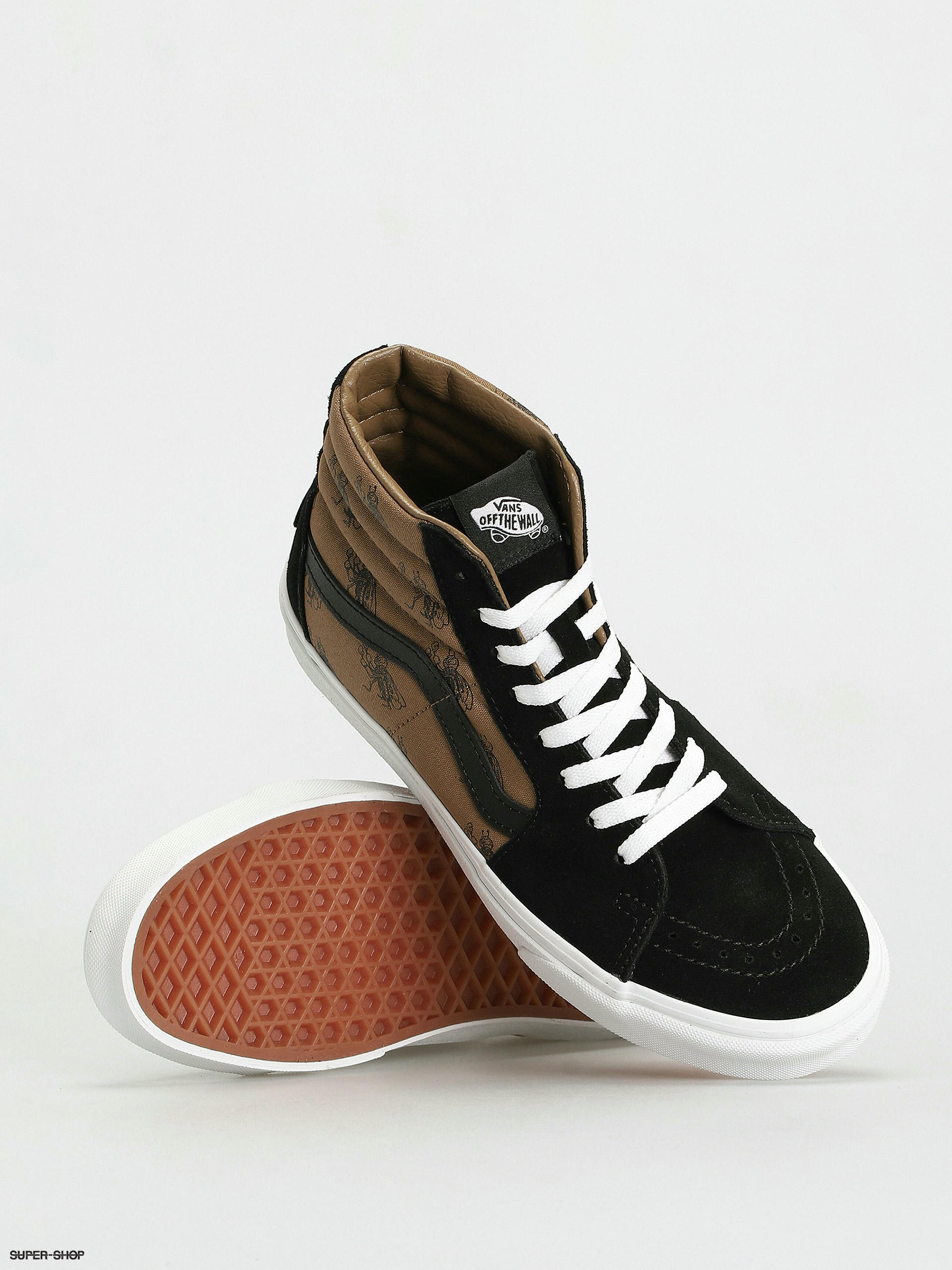 vans shoes black brown