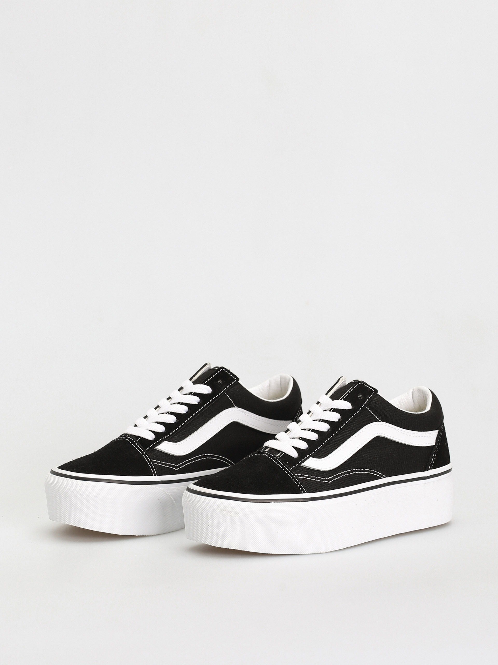Vans Old Skool Stackform Shoes (suede/canvas black/true white)