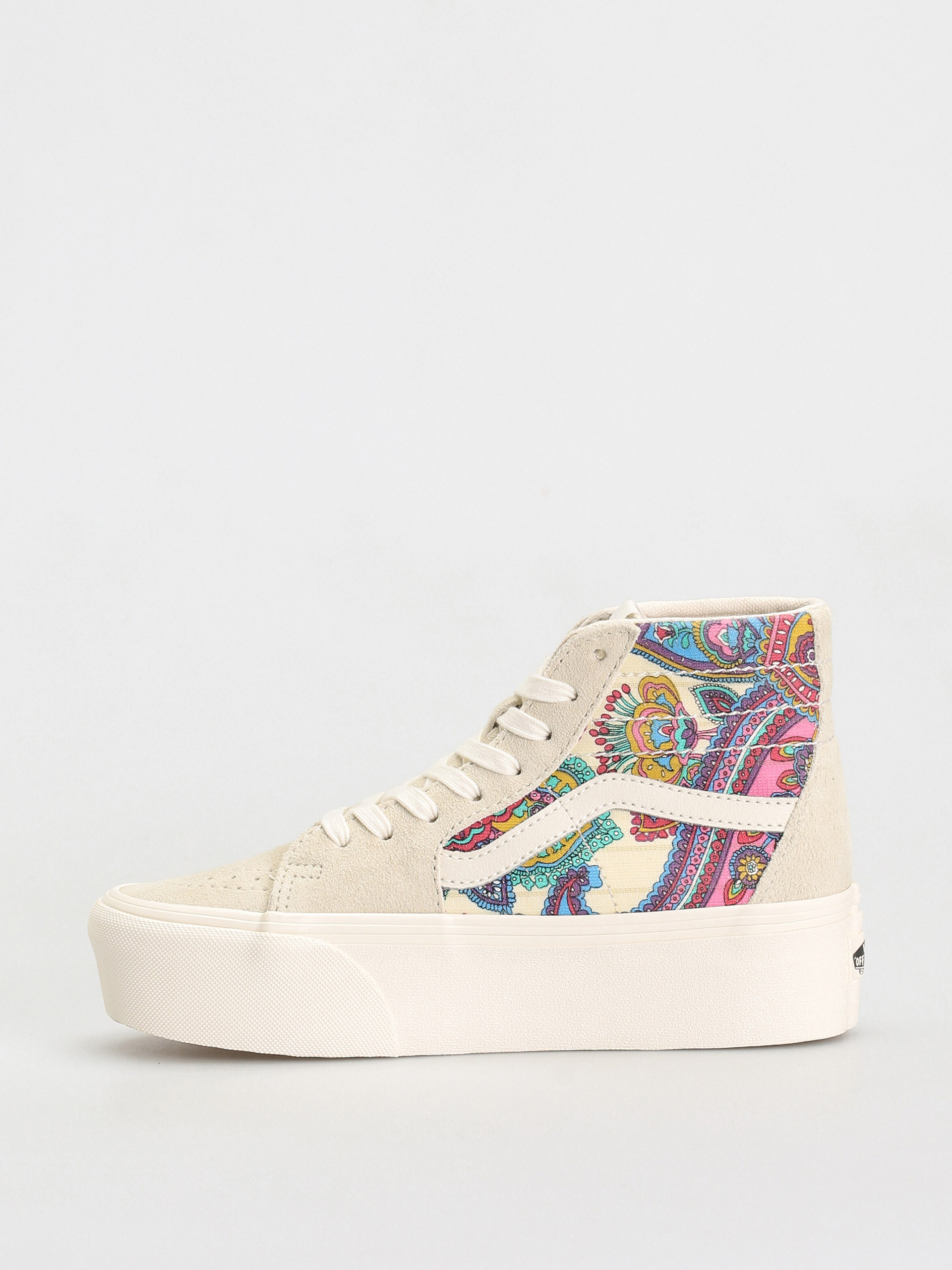 Vans Sk8 Hi Tapered Stackform Shoes - beige (paisley bloom