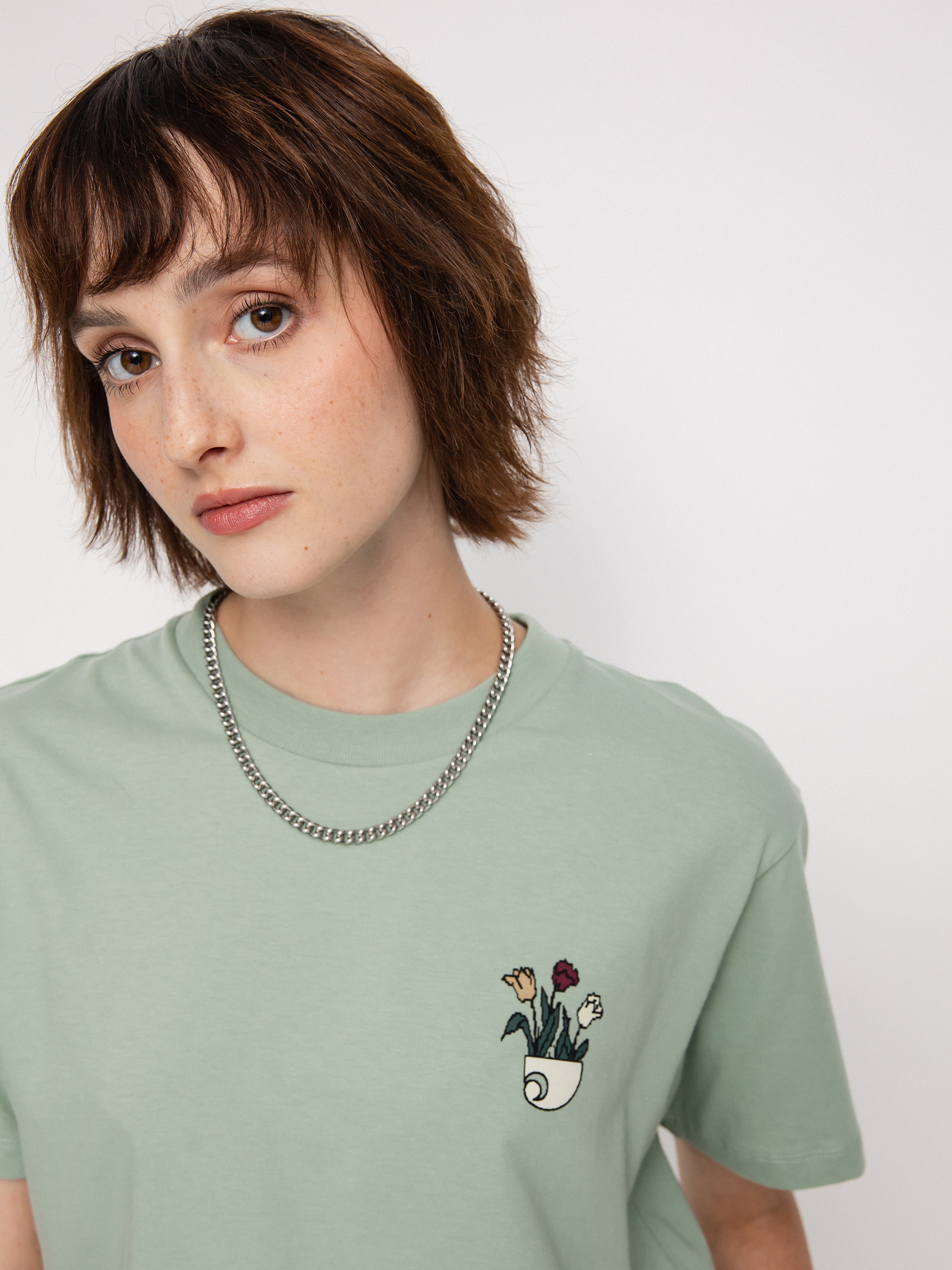Carhartt WIP Planter T-shirt Wmn - green (misty sage)