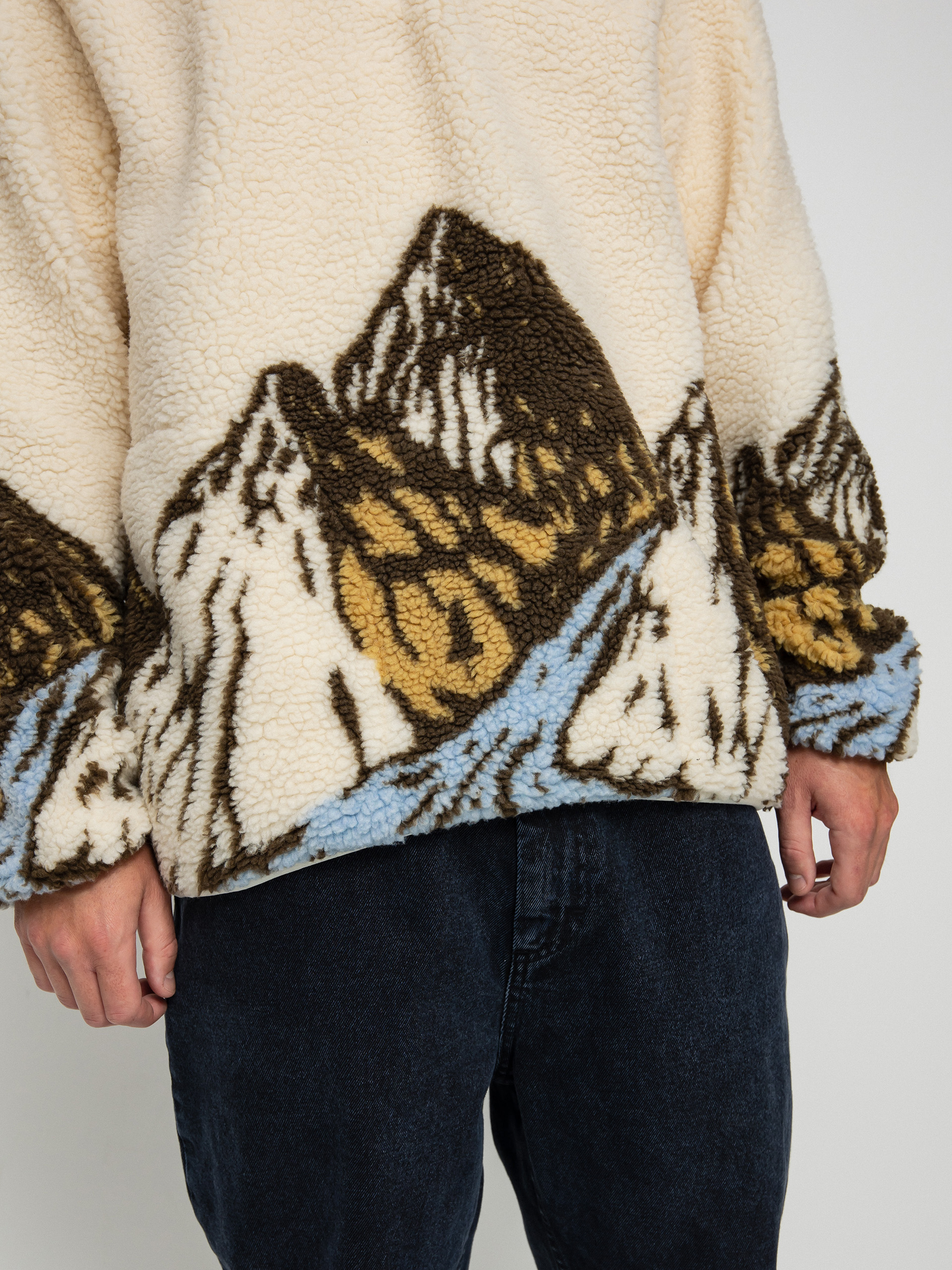 Mens Vans Mt Qzip Fleece (antique white)