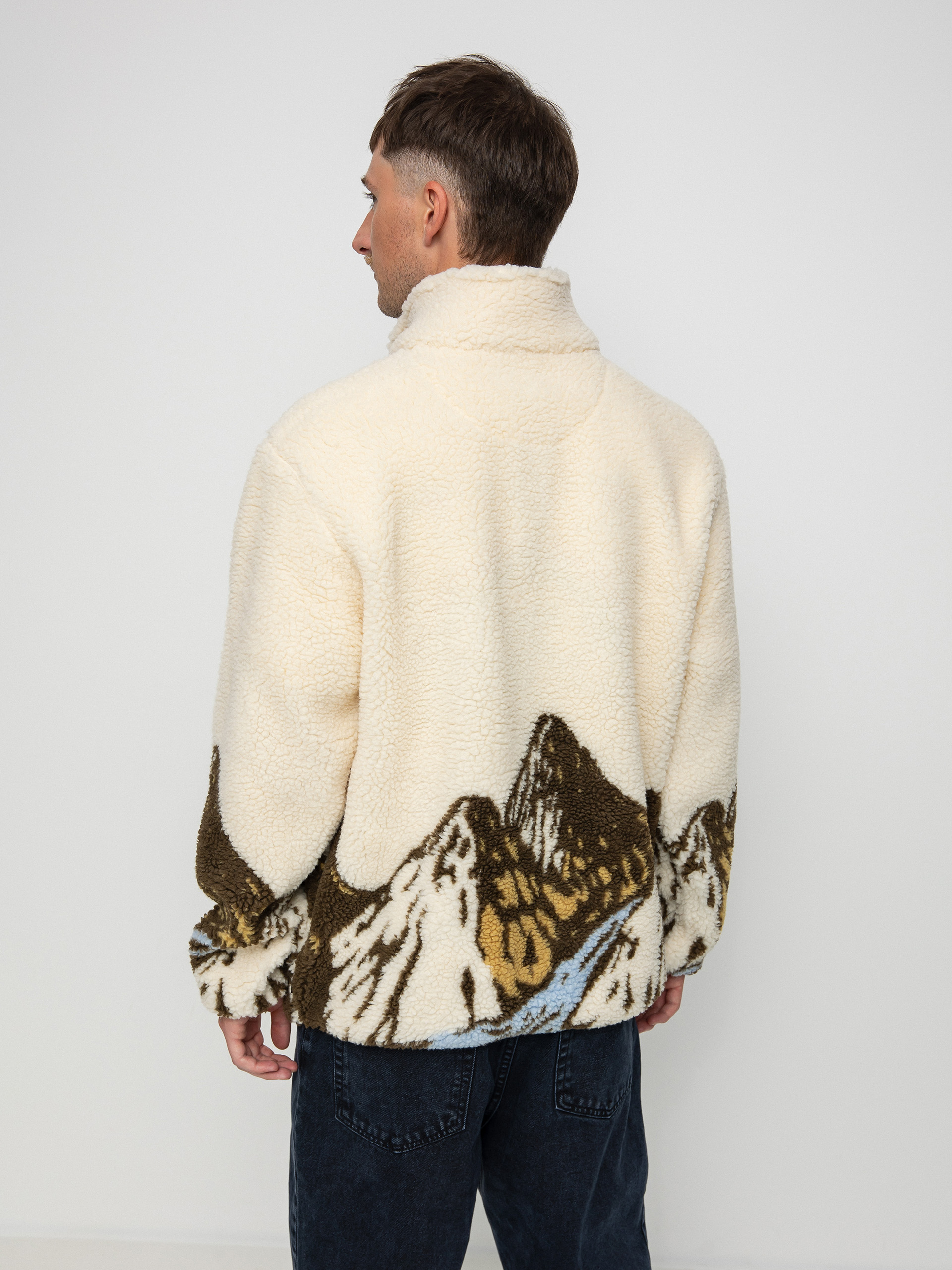 Herren Vans Mt Qzip Fleece jacke (antique white)