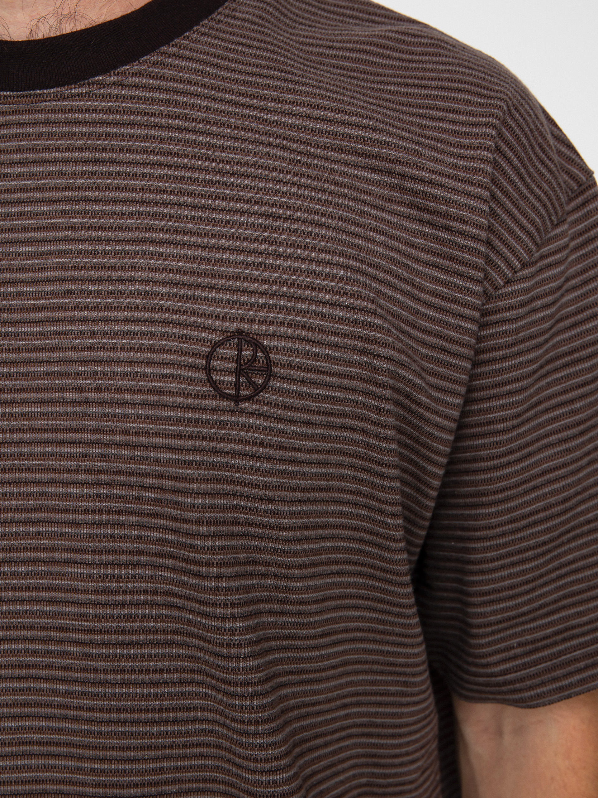 Polar Skate Dizzy Stripe T-shirt (chocolate)