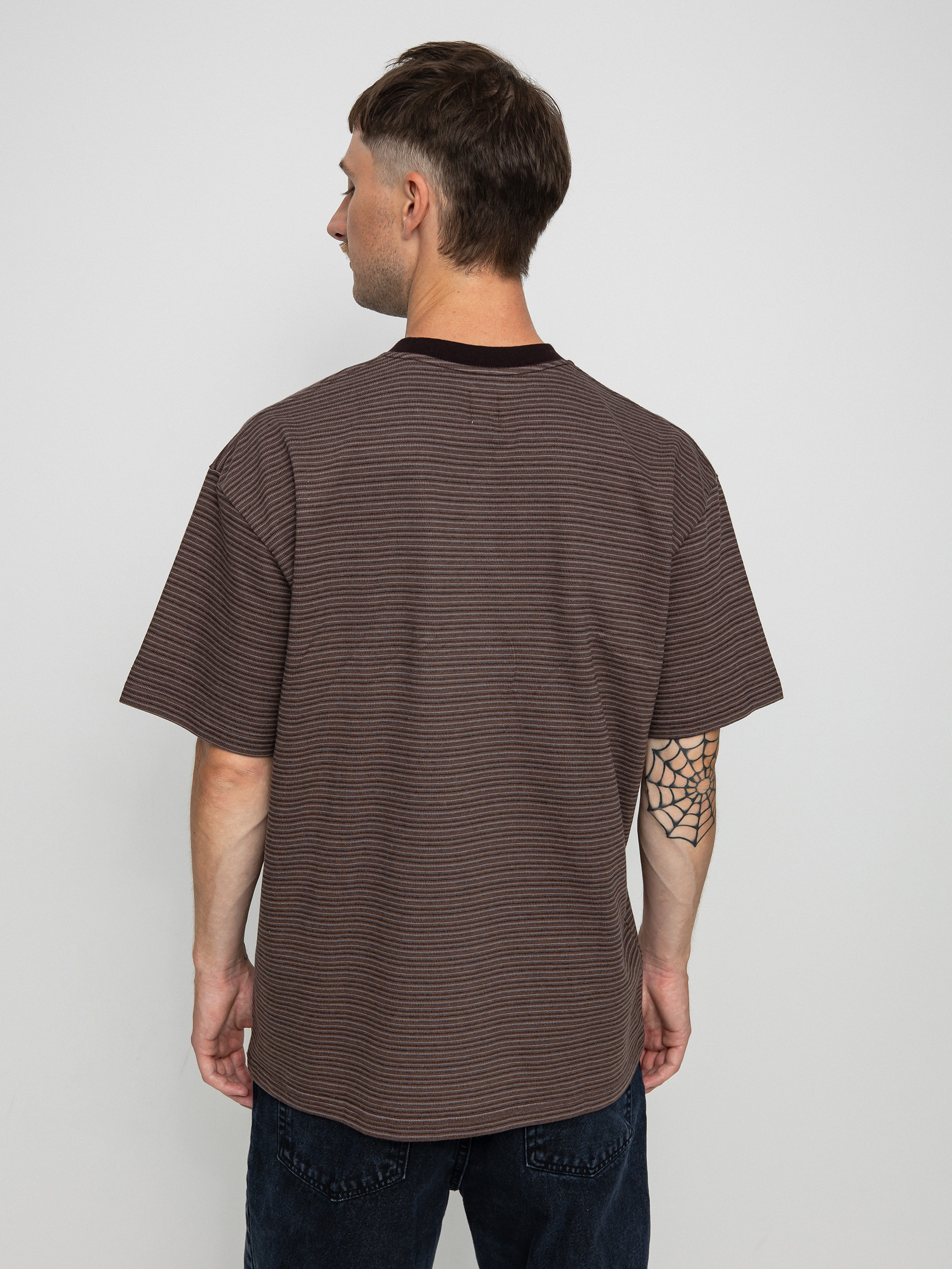 Polar Skate Dizzy Stripe T-shirt (chocolate)