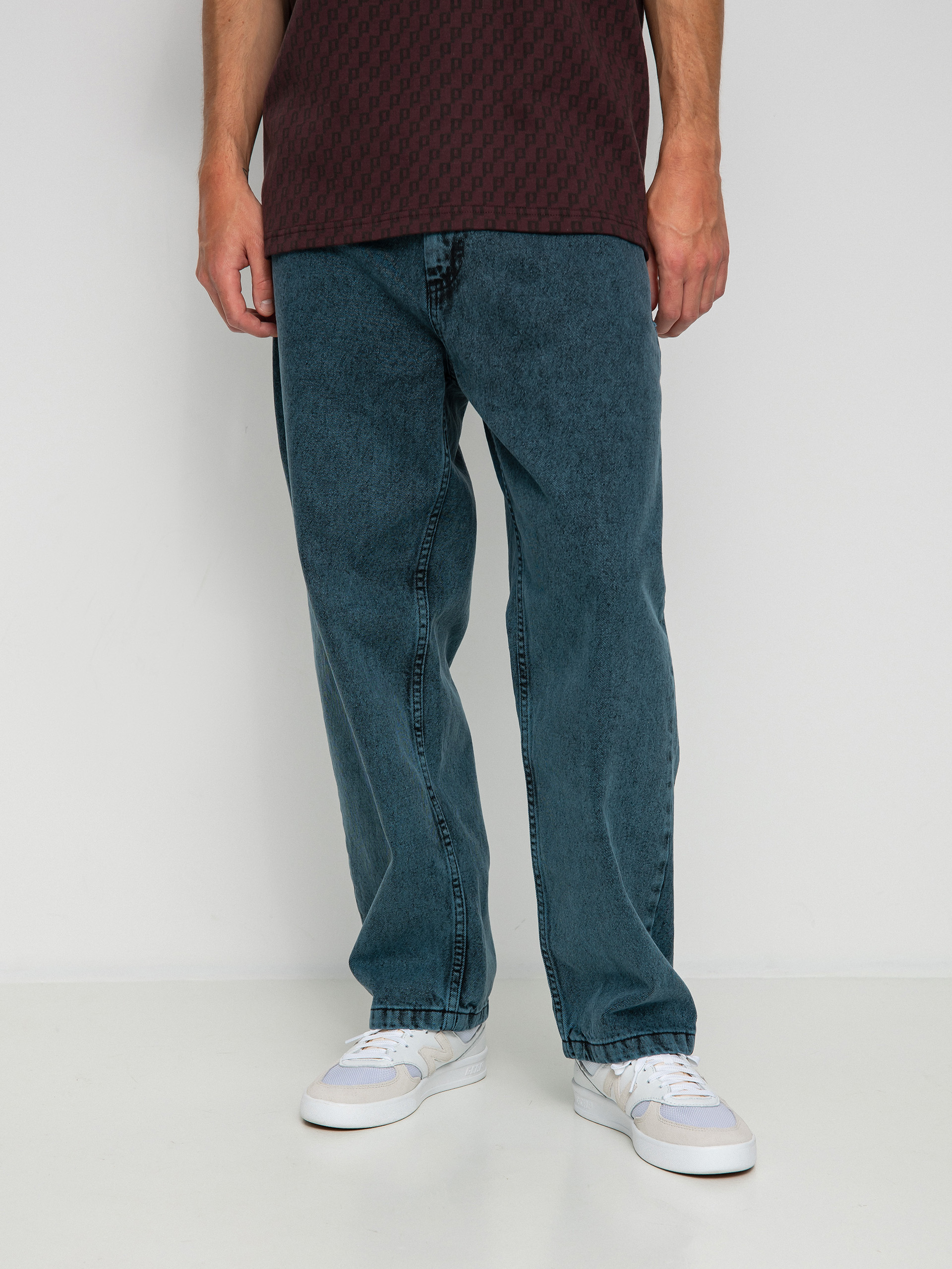 Polar Skate 93! Denim Pants (cyan black)