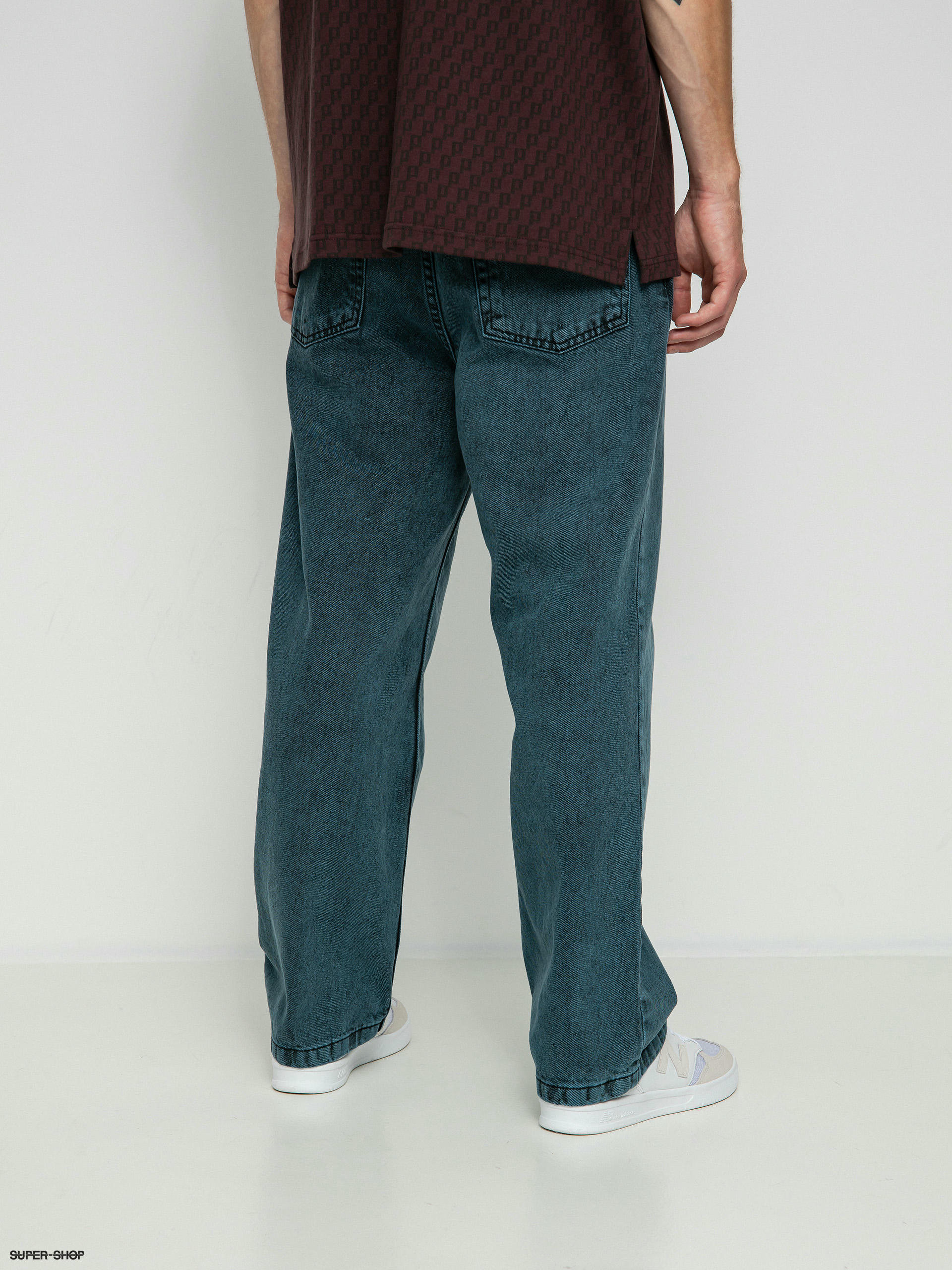 Polar Skate 93! Denim Pants (cyan black)