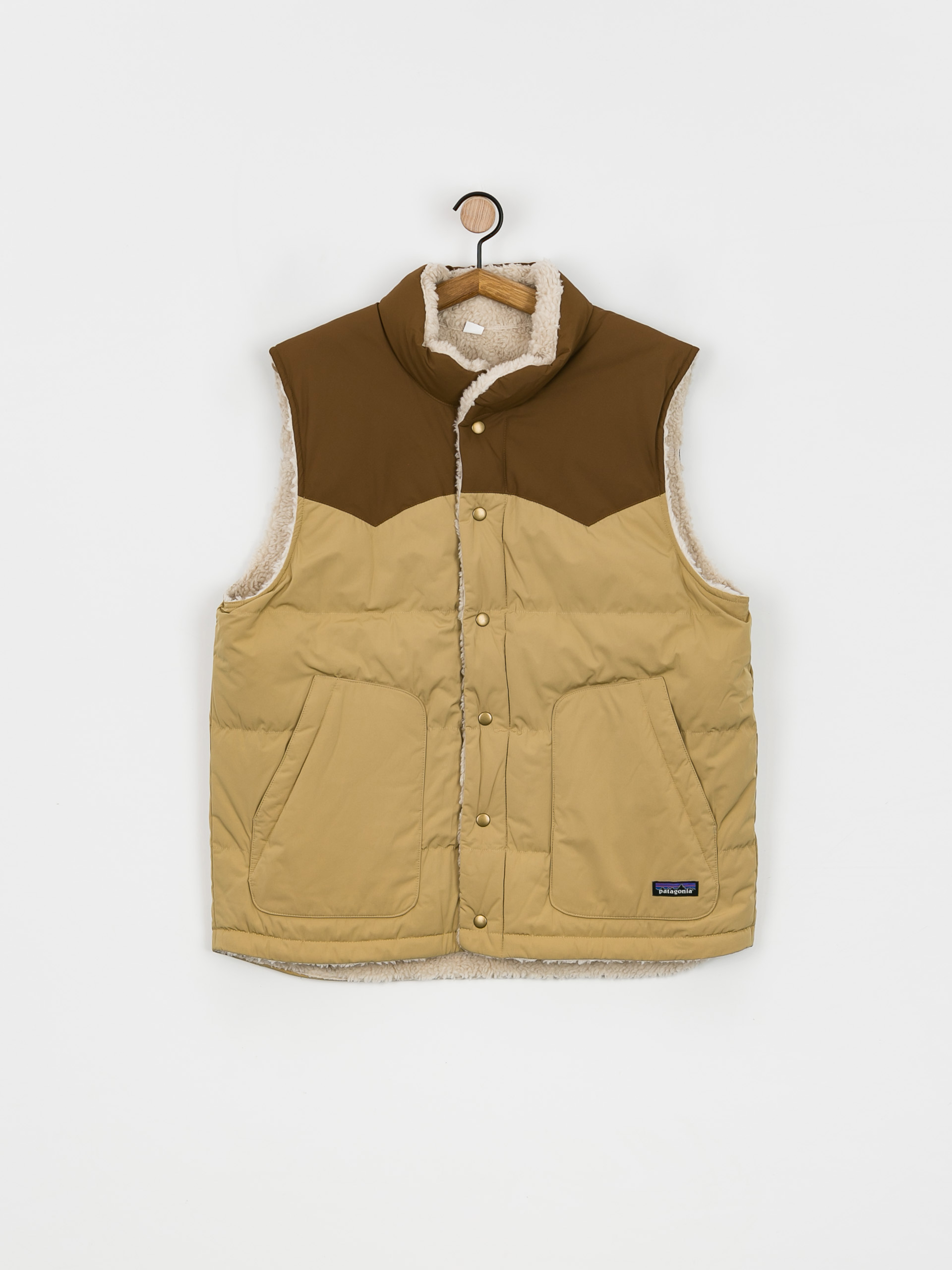 Patagonia Reversible Bivy Down Vest (classic tan)