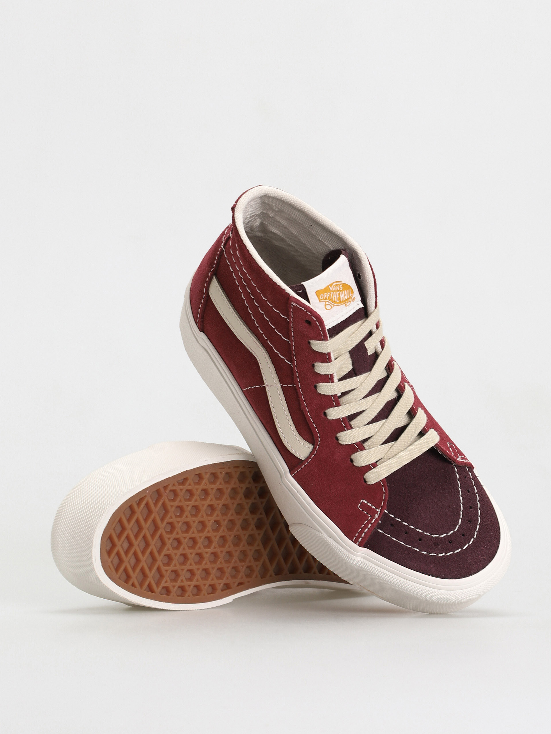 Vans Sk8 Hi Tapered Stackform Shoes brown (varsity suede tawny port)