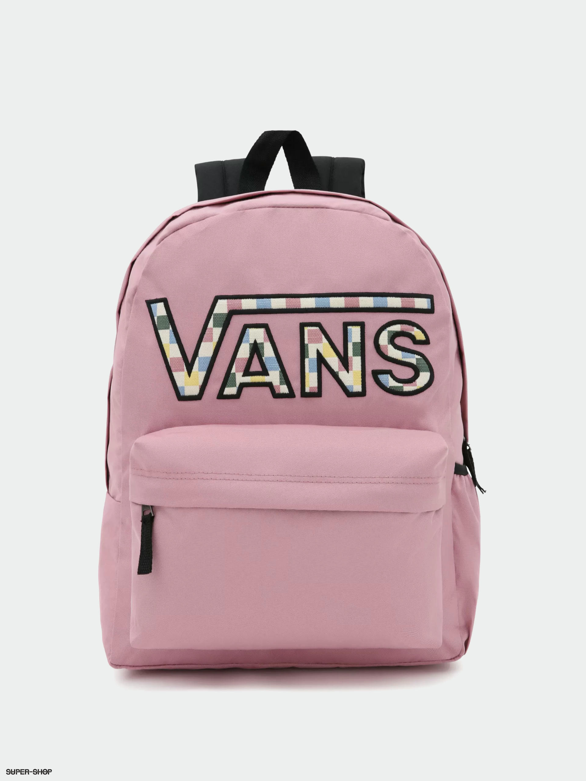 Vans Realm Flying V Backpack Wmn pink multi color check lilas