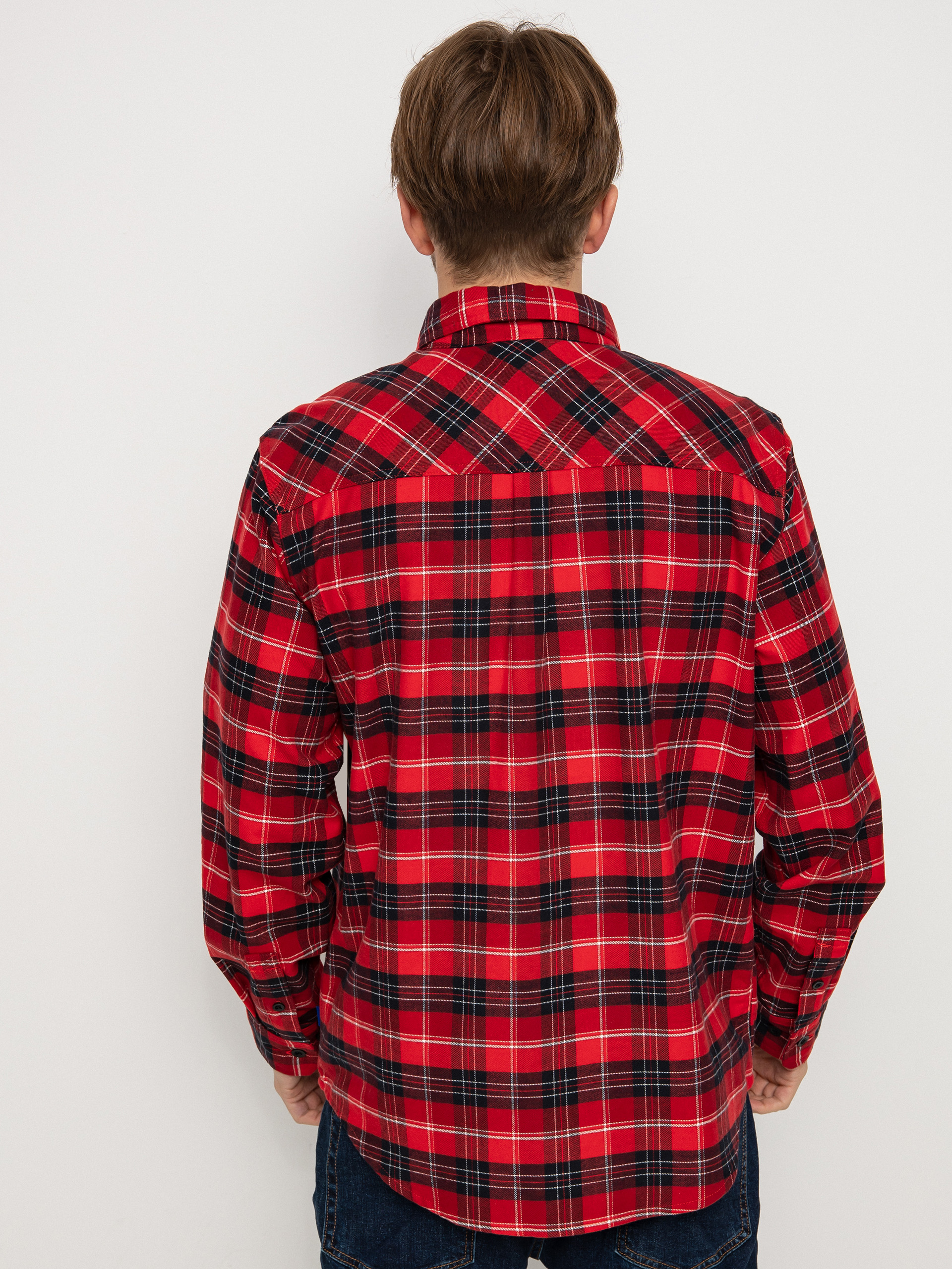 burton red plaid jacket