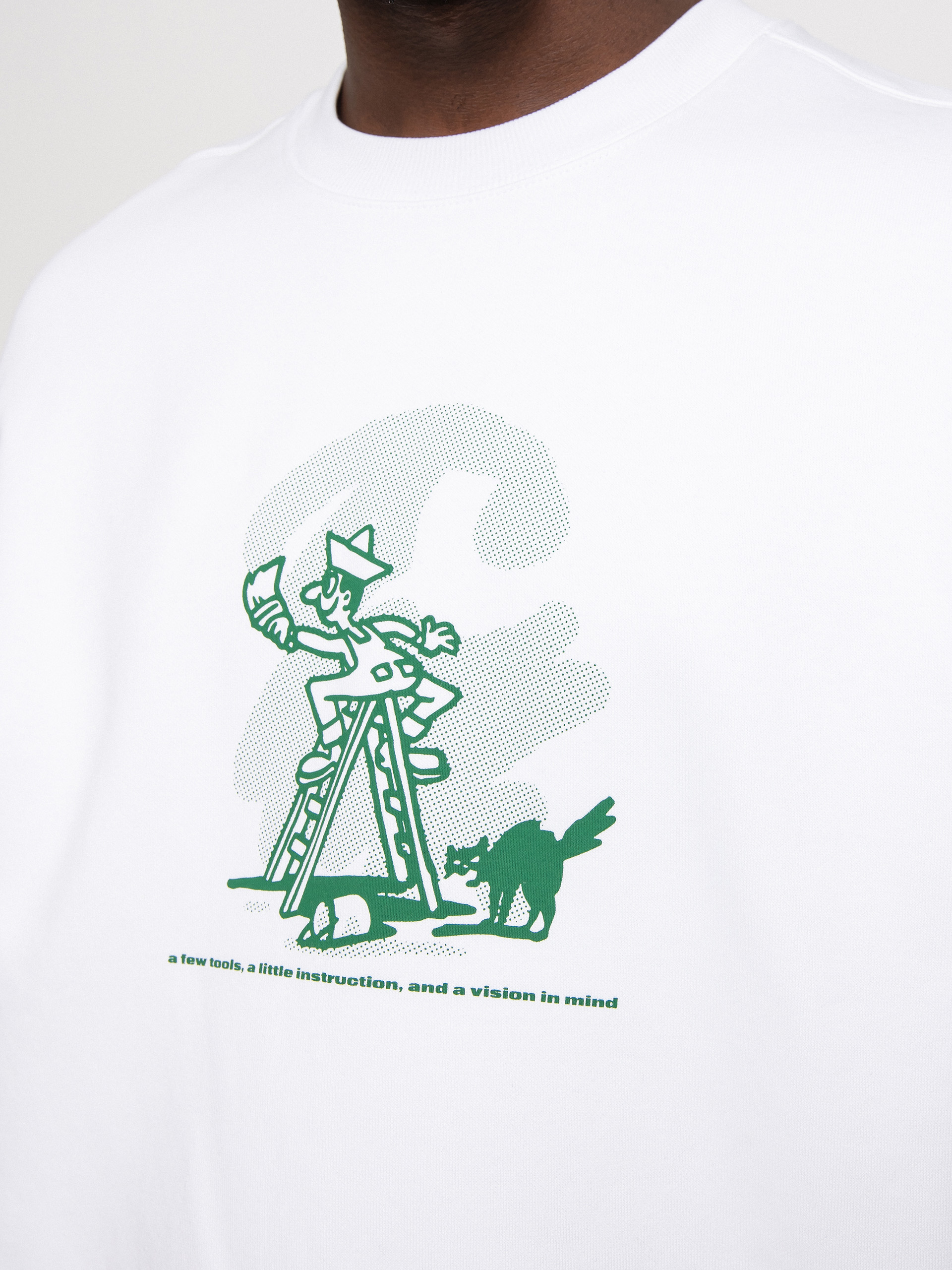 Carhartt WIP Lucky Painter Sweatshirt - white (white/bonsai)