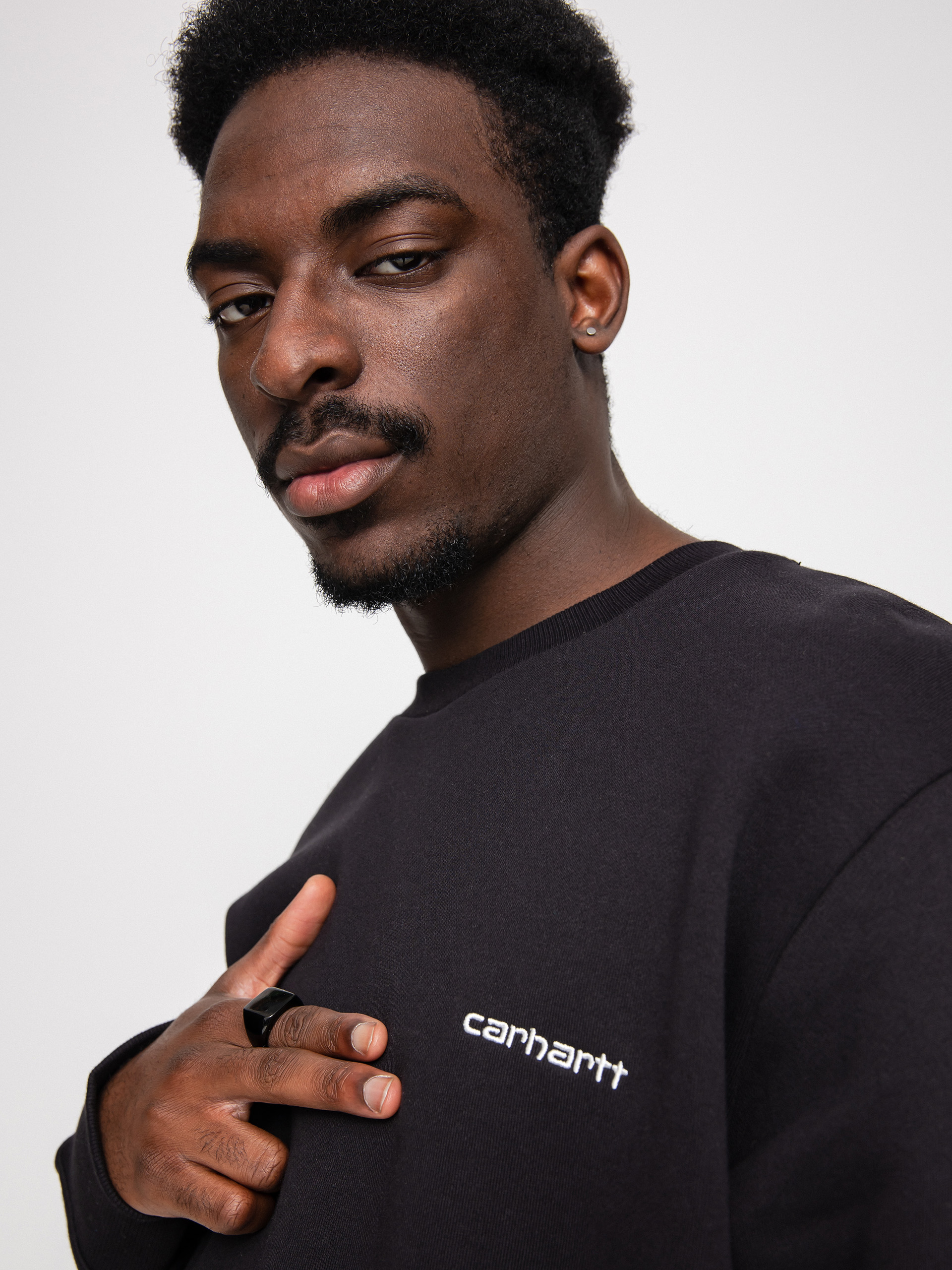 Carhartt wip script embroidery sweatshirt Clearance