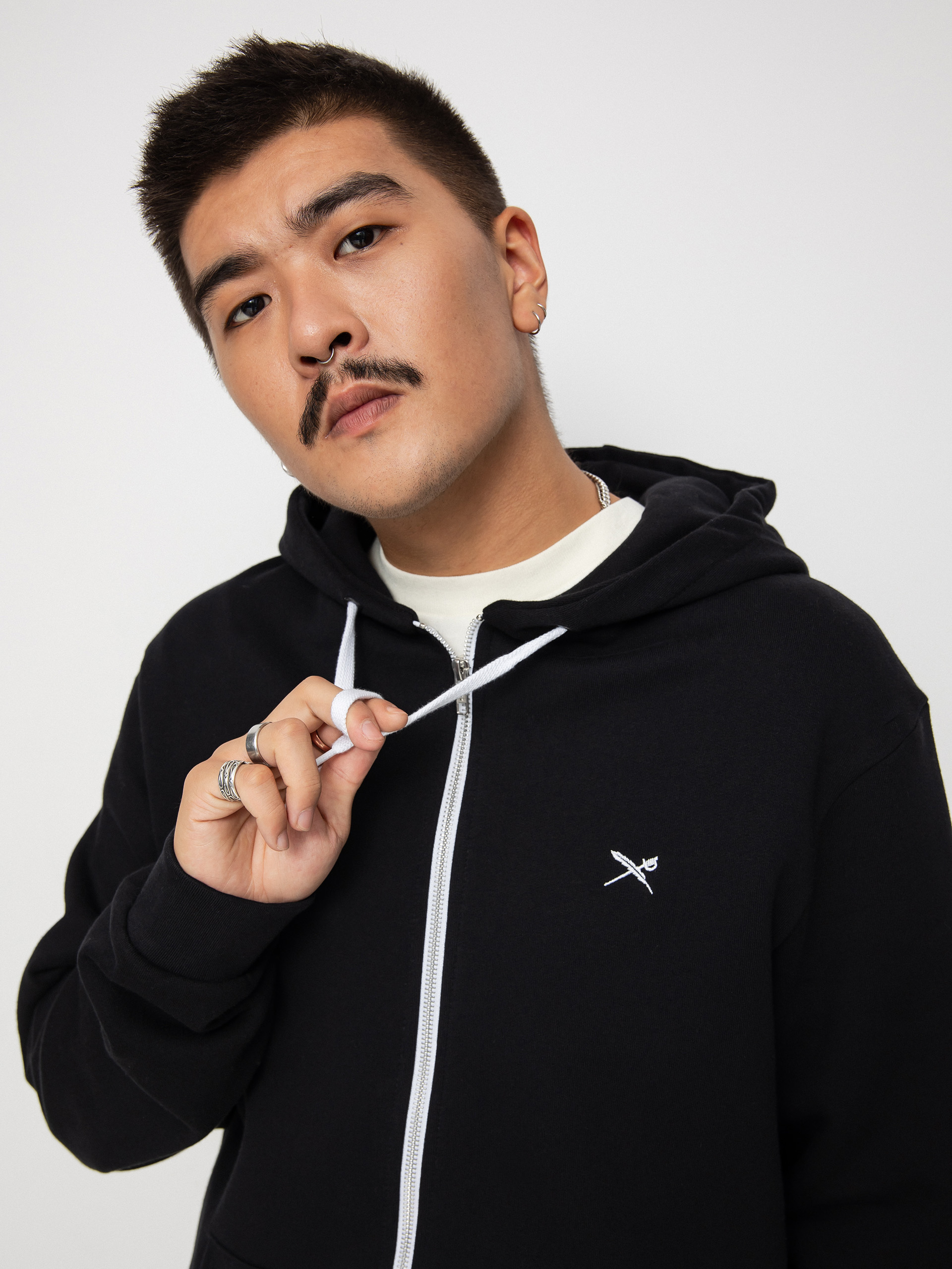 Iriedaily Mini Flag 2 Zip Sweatshirt (black)