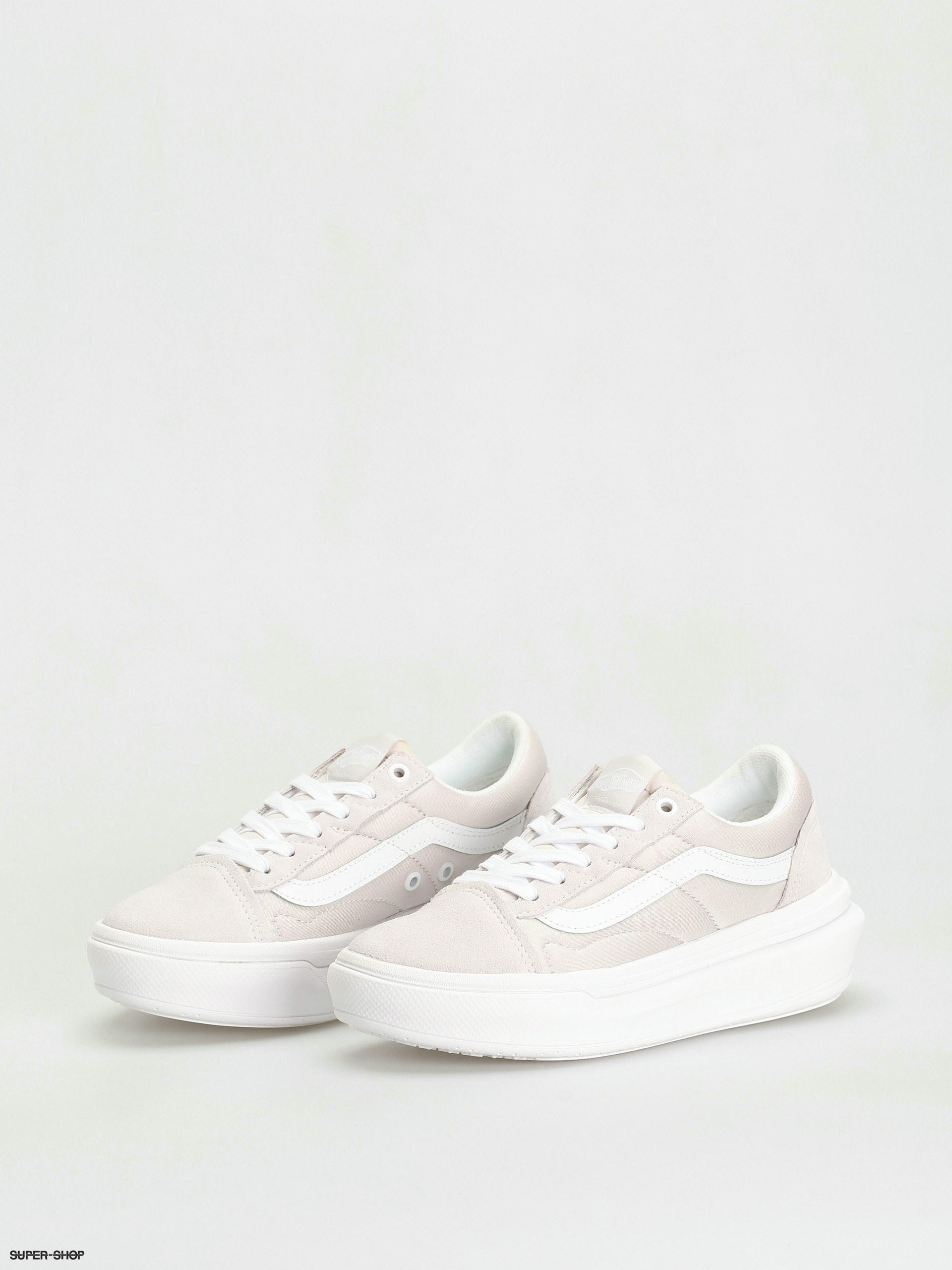 Vans light grey store old skool suede trainers