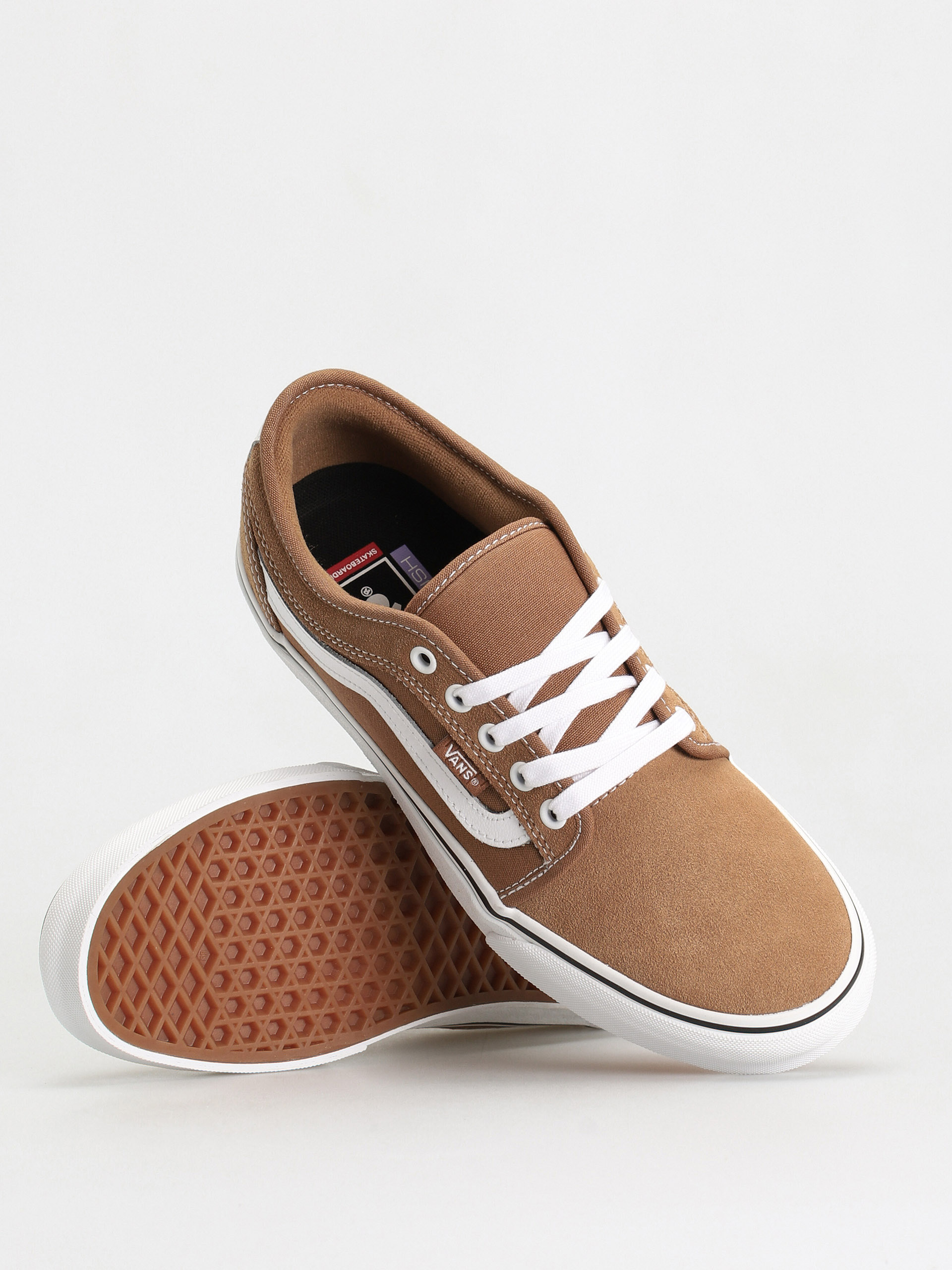 Vans Chukka Low Sidestripe Shoes white, brown (tobacco brown)