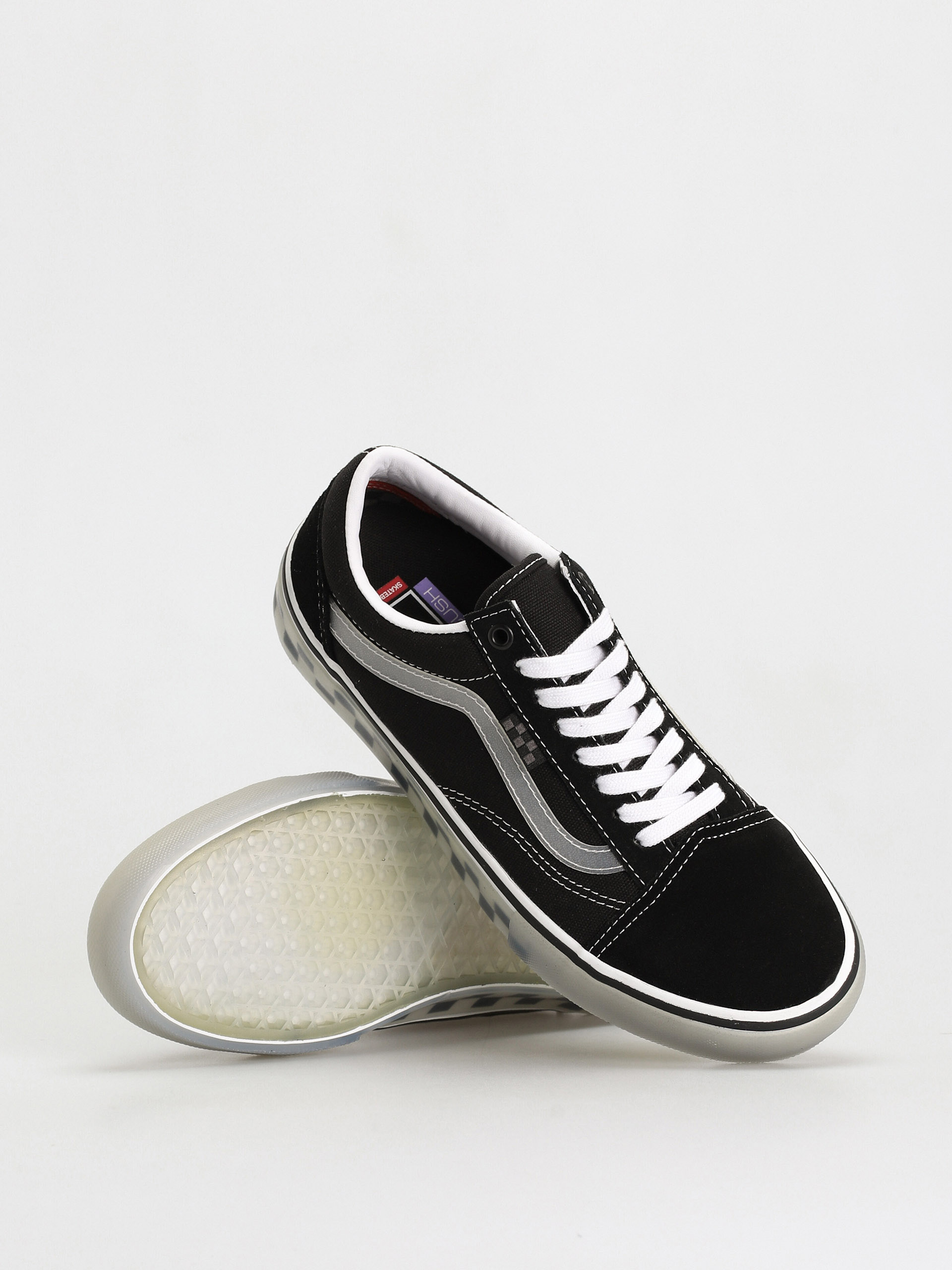 Vans Skate Old Skool Shoes (translucent rubber black/clear)