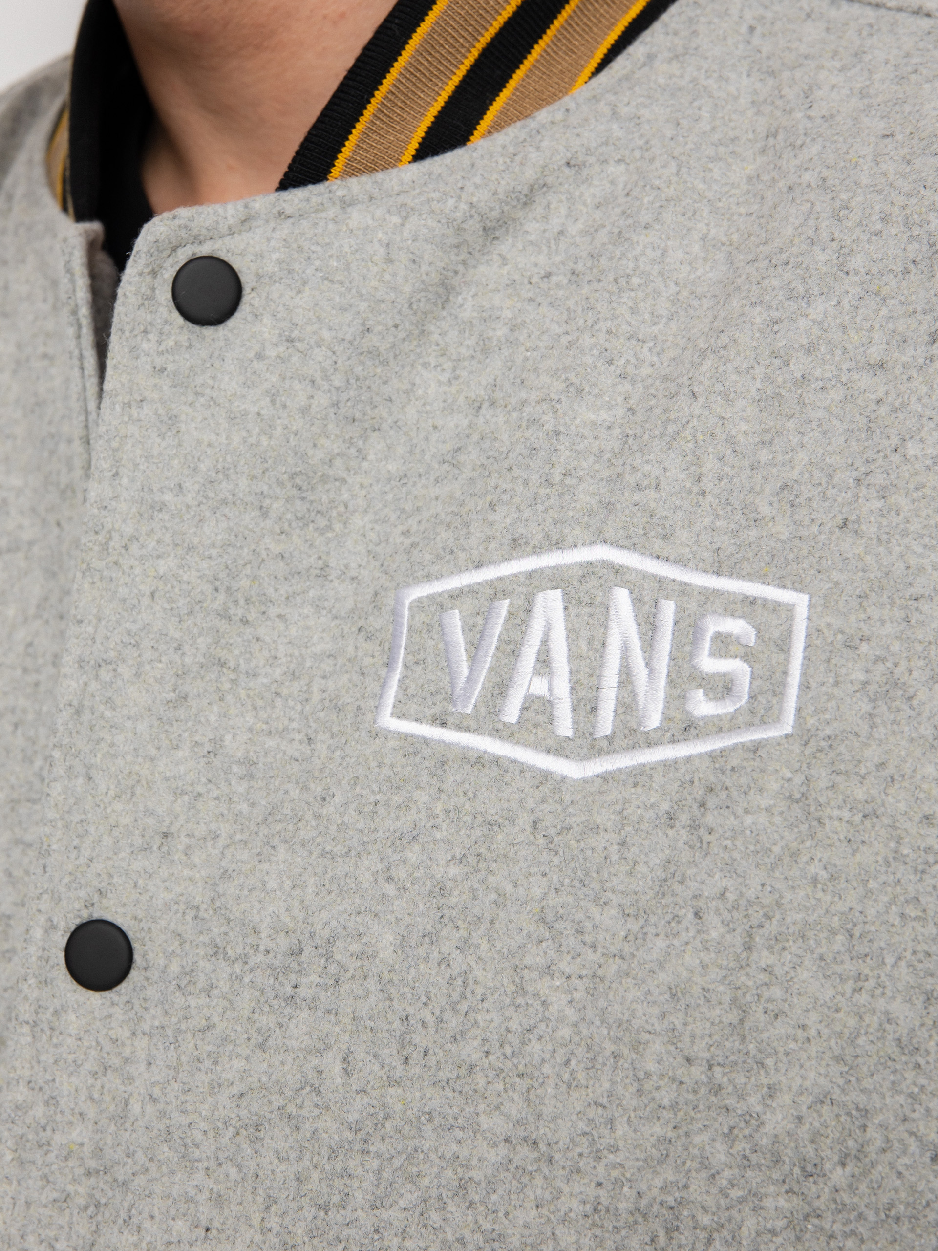 Vans Checkerboard Research Varsity Jacket (checkerboard research charcoal heather/b)